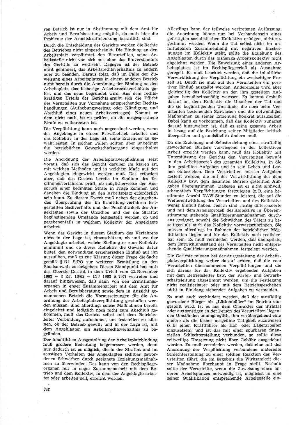 Neue Justiz (NJ), Zeitschrift für Recht und Rechtswissenschaft [Deutsche Demokratische Republik (DDR)], 19. Jahrgang 1965, Seite 342 (NJ DDR 1965, S. 342)