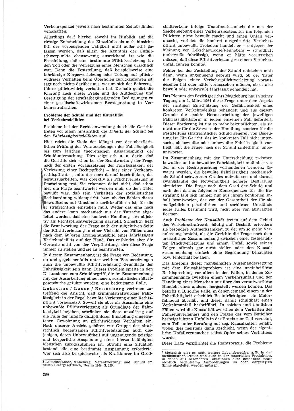 Neue Justiz (NJ), Zeitschrift für Recht und Rechtswissenschaft [Deutsche Demokratische Republik (DDR)], 19. Jahrgang 1965, Seite 350 (NJ DDR 1965, S. 350)