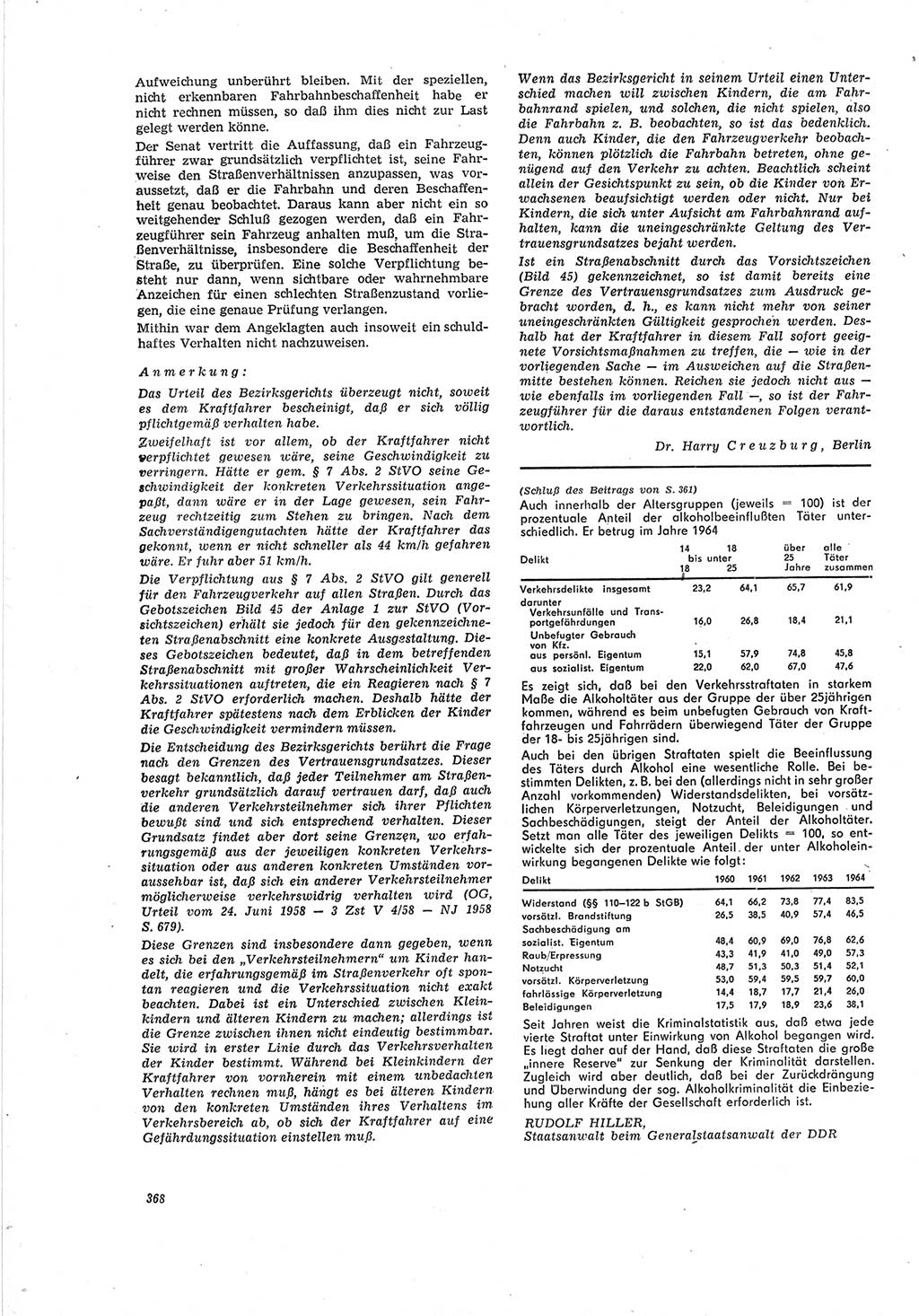 Neue Justiz (NJ), Zeitschrift für Recht und Rechtswissenschaft [Deutsche Demokratische Republik (DDR)], 19. Jahrgang 1965, Seite 368 (NJ DDR 1965, S. 368)