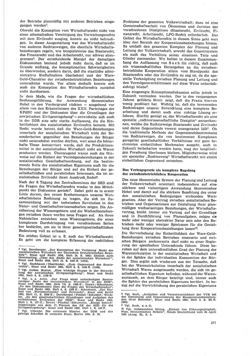 Neue Justiz (NJ), Zeitschrift für Recht und Rechtswissenschaft [Deutsche Demokratische Republik (DDR)], 19. Jahrgang 1965, Seite 377 (NJ DDR 1965, S. 377)
