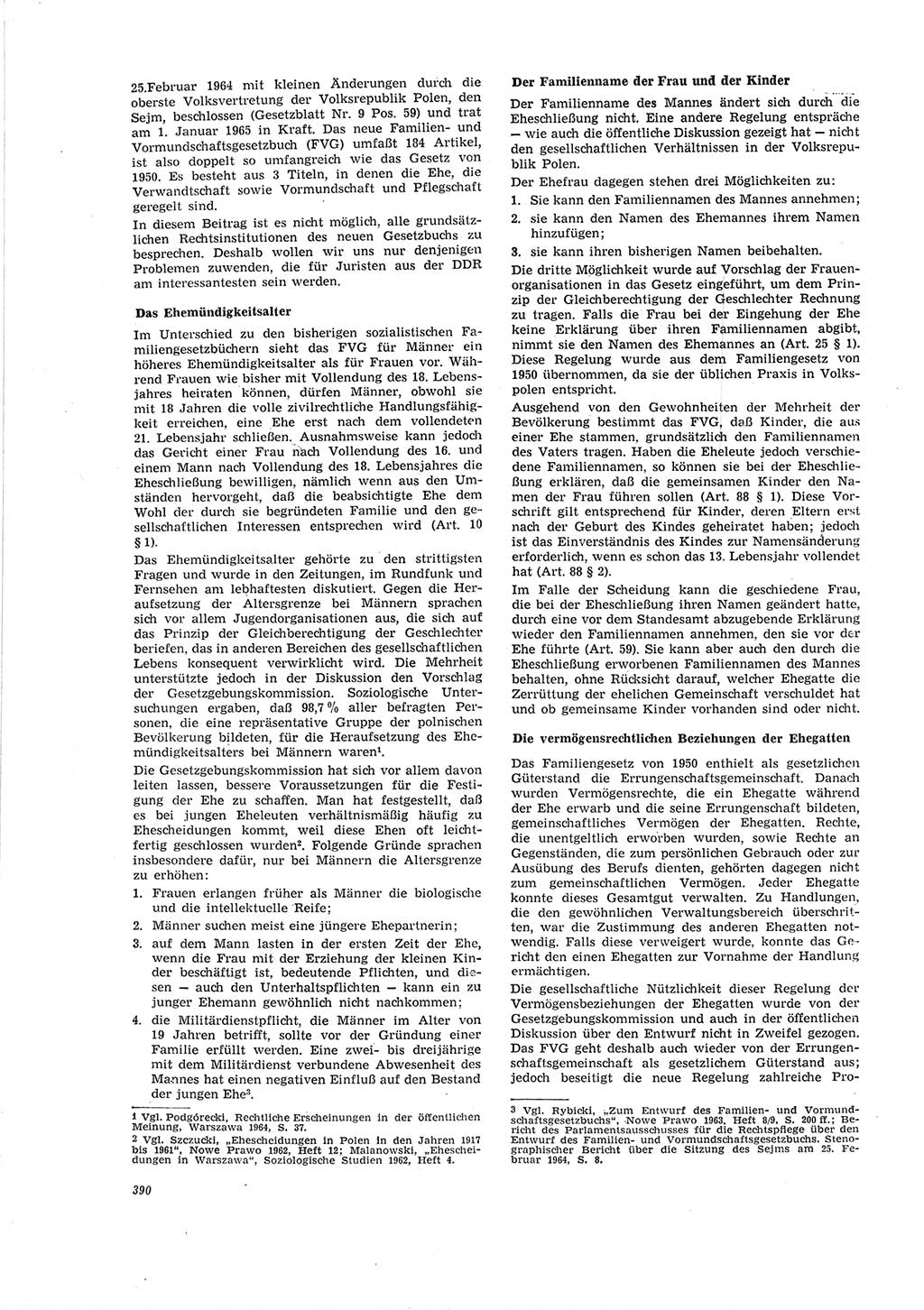 Neue Justiz (NJ), Zeitschrift für Recht und Rechtswissenschaft [Deutsche Demokratische Republik (DDR)], 19. Jahrgang 1965, Seite 390 (NJ DDR 1965, S. 390)