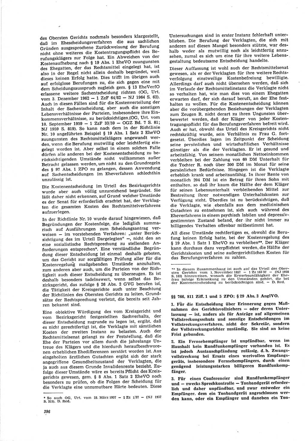 Neue Justiz (NJ), Zeitschrift für Recht und Rechtswissenschaft [Deutsche Demokratische Republik (DDR)], 19. Jahrgang 1965, Seite 396 (NJ DDR 1965, S. 396)