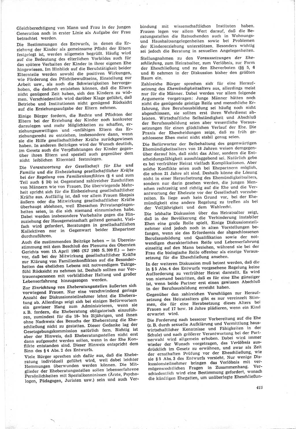 Neue Justiz (NJ), Zeitschrift für Recht und Rechtswissenschaft [Deutsche Demokratische Republik (DDR)], 19. Jahrgang 1965, Seite 415 (NJ DDR 1965, S. 415)