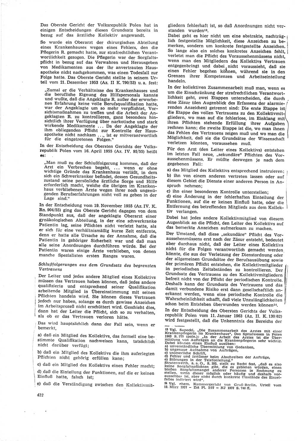 Neue Justiz (NJ), Zeitschrift für Recht und Rechtswissenschaft [Deutsche Demokratische Republik (DDR)], 19. Jahrgang 1965, Seite 422 (NJ DDR 1965, S. 422)