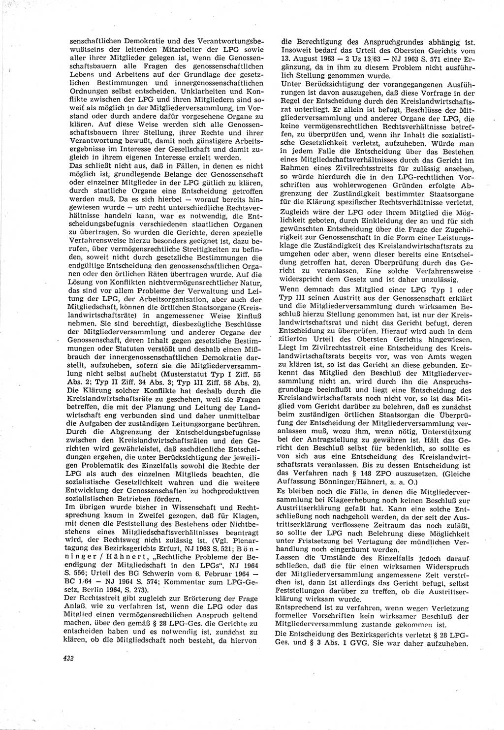 Neue Justiz (NJ), Zeitschrift für Recht und Rechtswissenschaft [Deutsche Demokratische Republik (DDR)], 19. Jahrgang 1965, Seite 432 (NJ DDR 1965, S. 432)