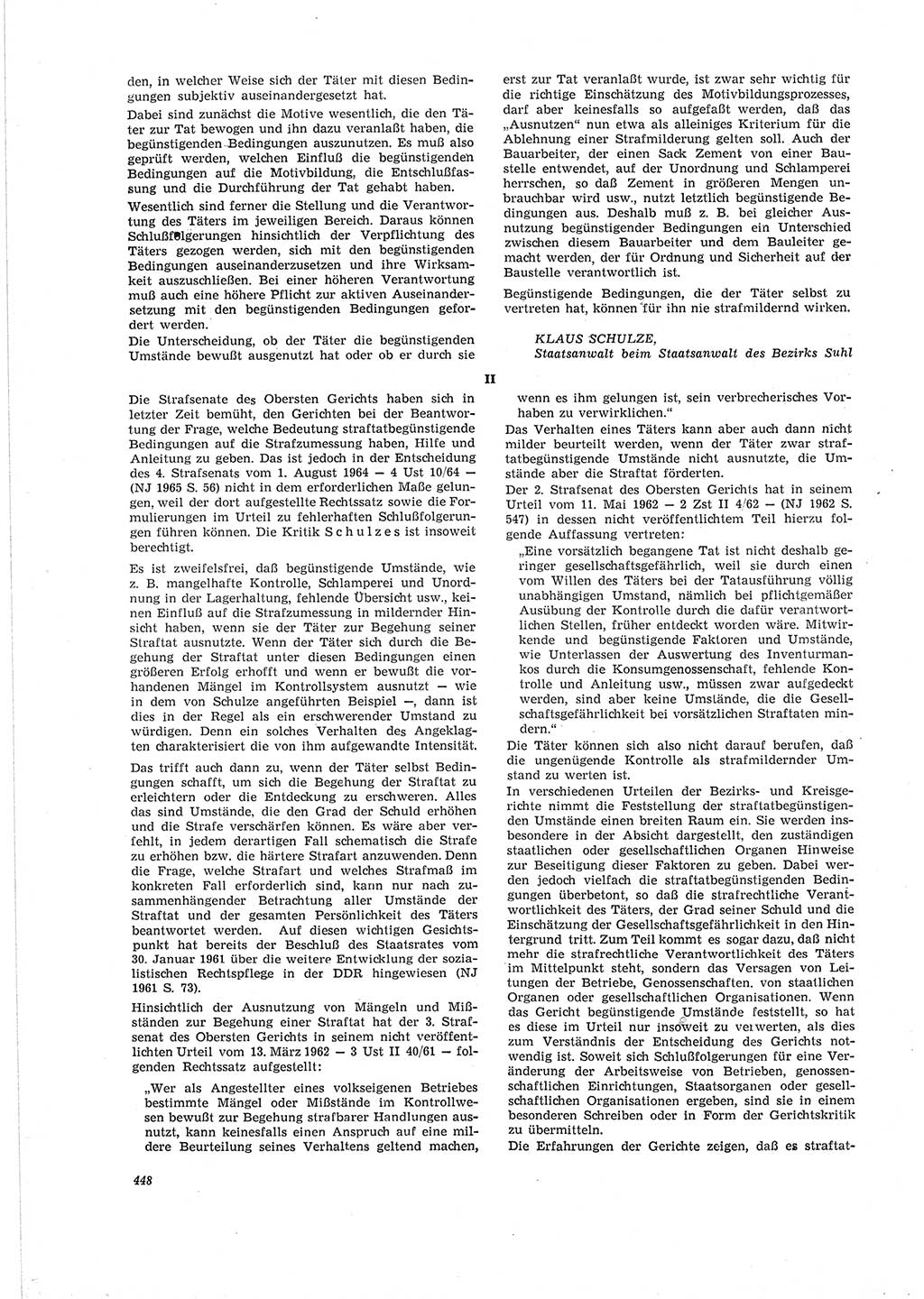 Neue Justiz (NJ), Zeitschrift für Recht und Rechtswissenschaft [Deutsche Demokratische Republik (DDR)], 19. Jahrgang 1965, Seite 448 (NJ DDR 1965, S. 448)