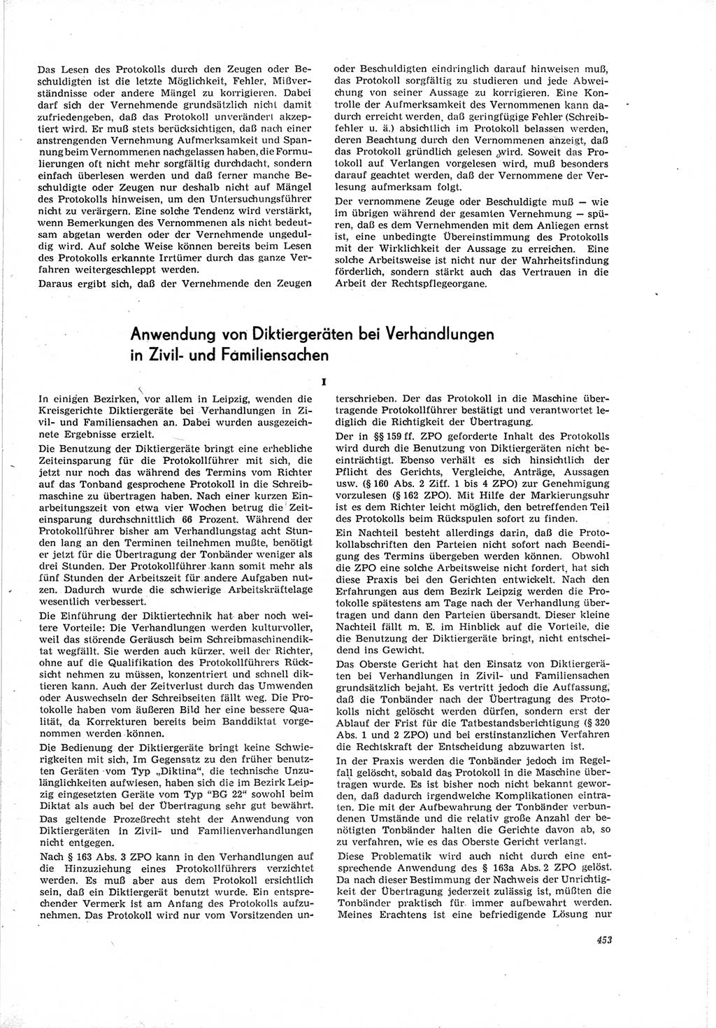 Neue Justiz (NJ), Zeitschrift für Recht und Rechtswissenschaft [Deutsche Demokratische Republik (DDR)], 19. Jahrgang 1965, Seite 453 (NJ DDR 1965, S. 453)