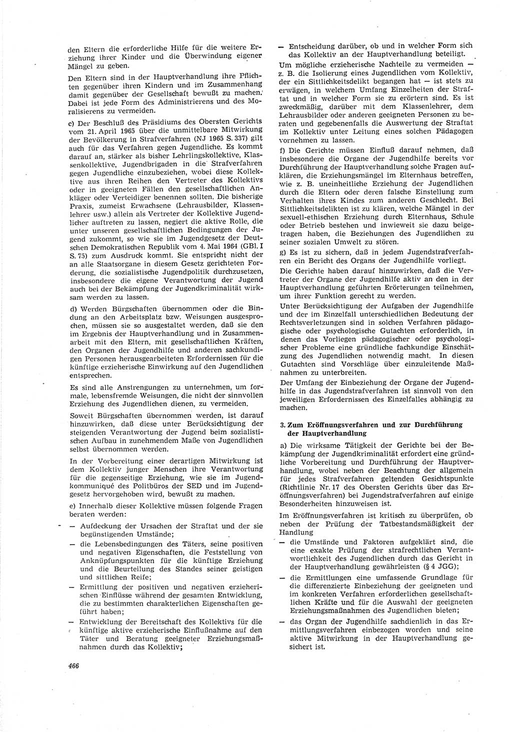 Neue Justiz (NJ), Zeitschrift für Recht und Rechtswissenschaft [Deutsche Demokratische Republik (DDR)], 19. Jahrgang 1965, Seite 466 (NJ DDR 1965, S. 466)