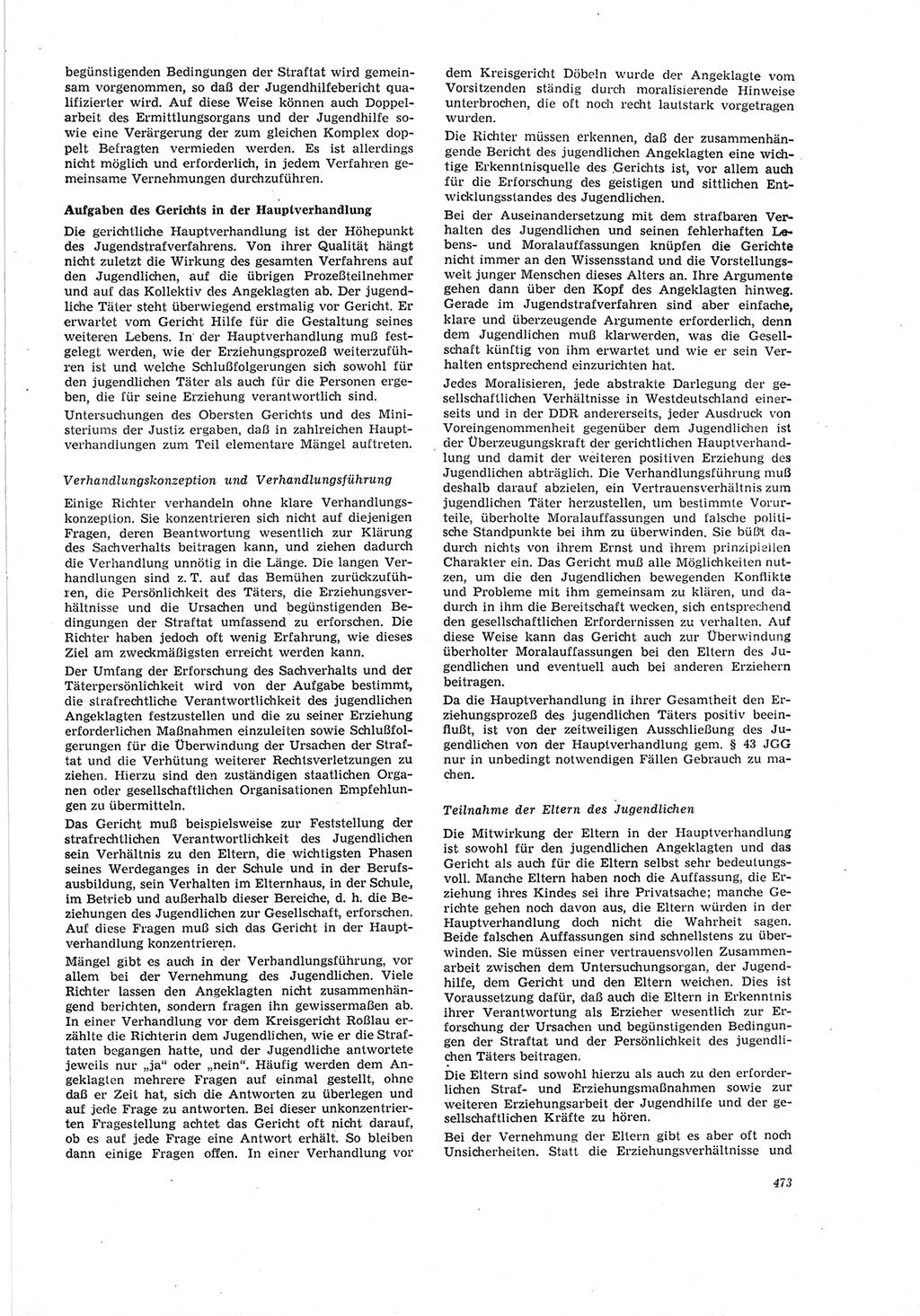 Neue Justiz (NJ), Zeitschrift für Recht und Rechtswissenschaft [Deutsche Demokratische Republik (DDR)], 19. Jahrgang 1965, Seite 473 (NJ DDR 1965, S. 473)