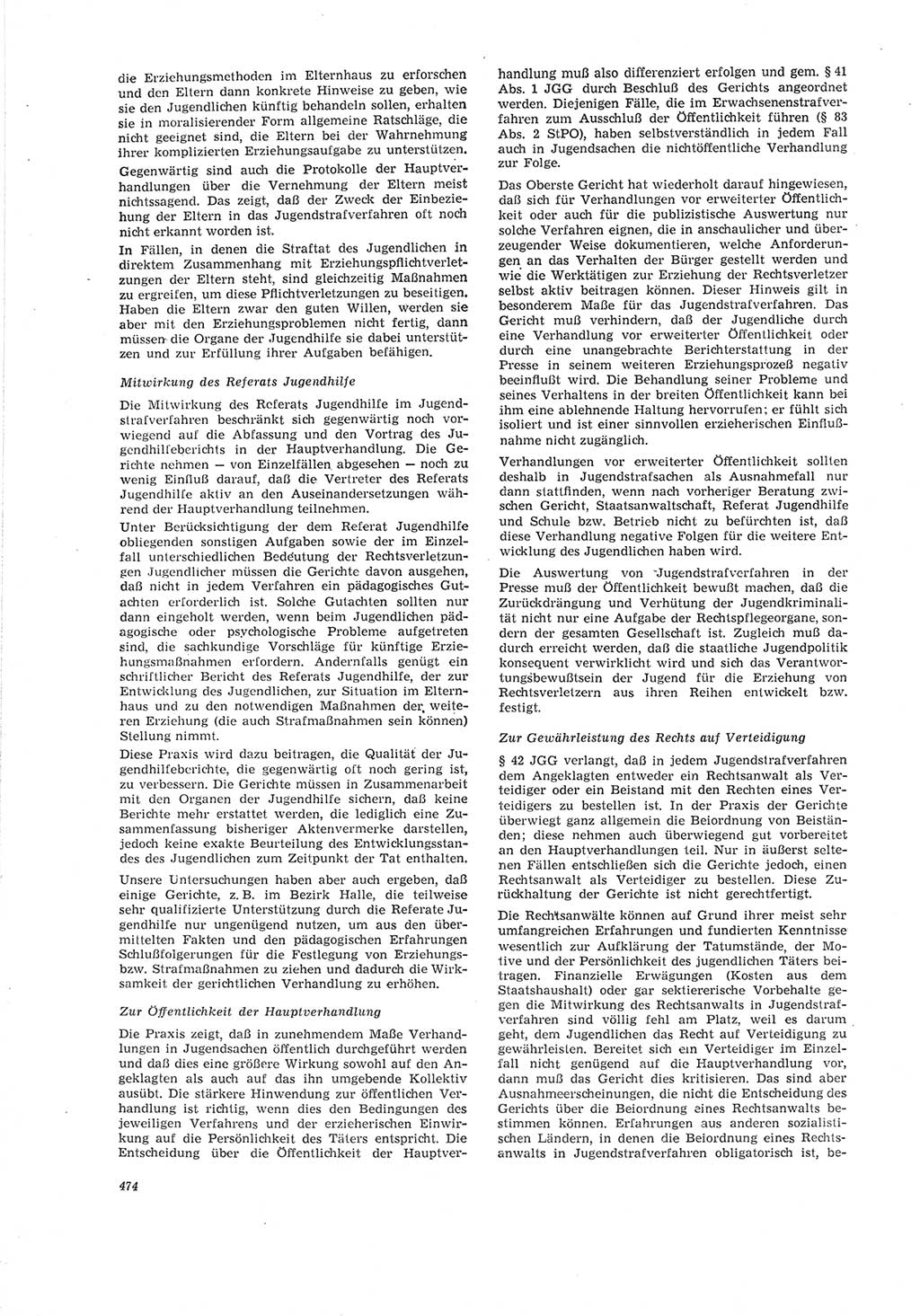 Neue Justiz (NJ), Zeitschrift für Recht und Rechtswissenschaft [Deutsche Demokratische Republik (DDR)], 19. Jahrgang 1965, Seite 474 (NJ DDR 1965, S. 474)