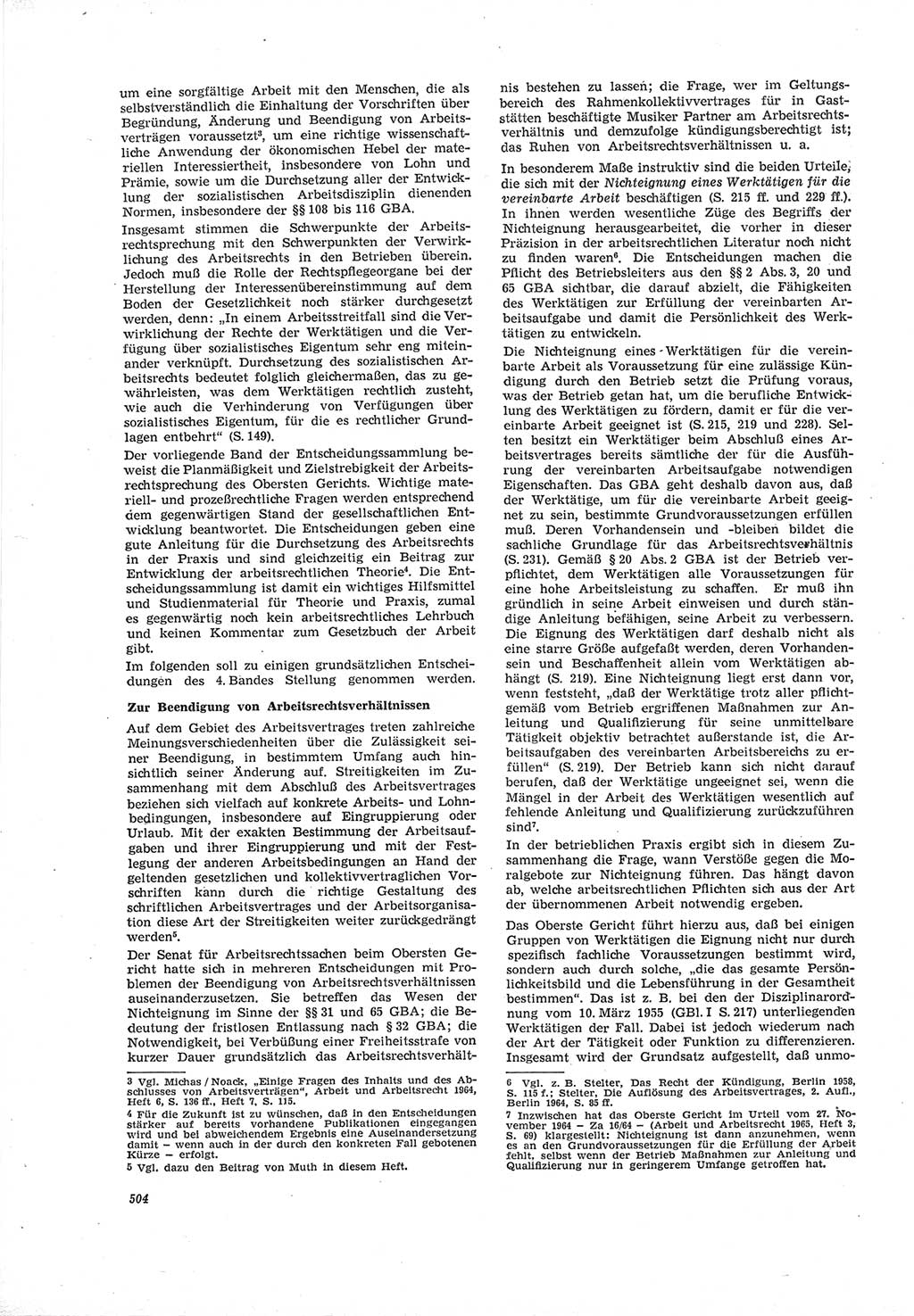 Neue Justiz (NJ), Zeitschrift für Recht und Rechtswissenschaft [Deutsche Demokratische Republik (DDR)], 19. Jahrgang 1965, Seite 504 (NJ DDR 1965, S. 504)