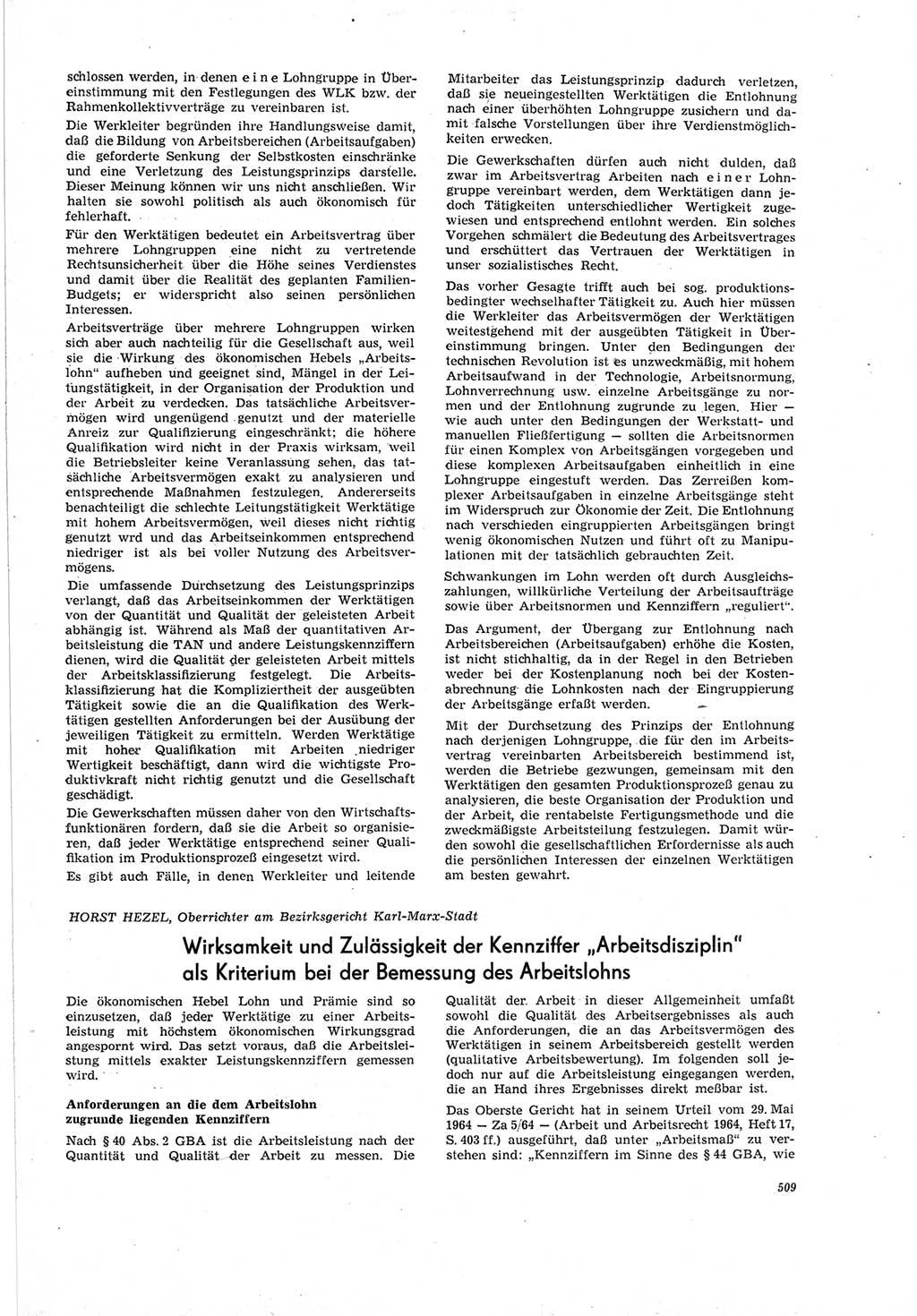 Neue Justiz (NJ), Zeitschrift für Recht und Rechtswissenschaft [Deutsche Demokratische Republik (DDR)], 19. Jahrgang 1965, Seite 509 (NJ DDR 1965, S. 509)