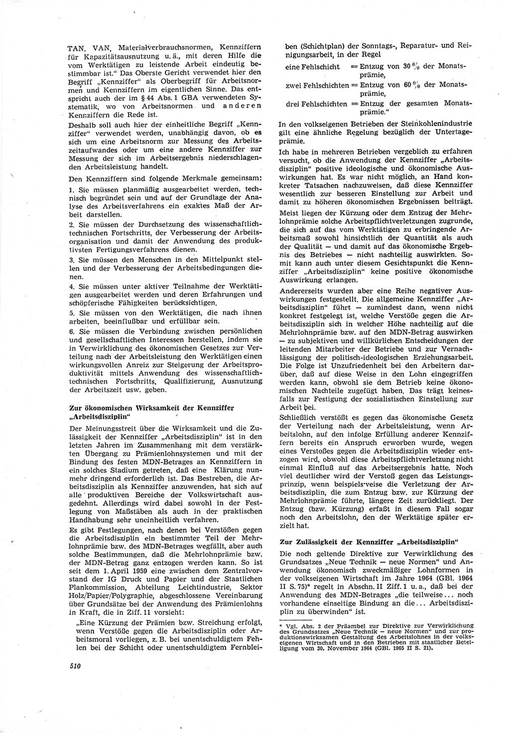 Neue Justiz (NJ), Zeitschrift für Recht und Rechtswissenschaft [Deutsche Demokratische Republik (DDR)], 19. Jahrgang 1965, Seite 510 (NJ DDR 1965, S. 510)