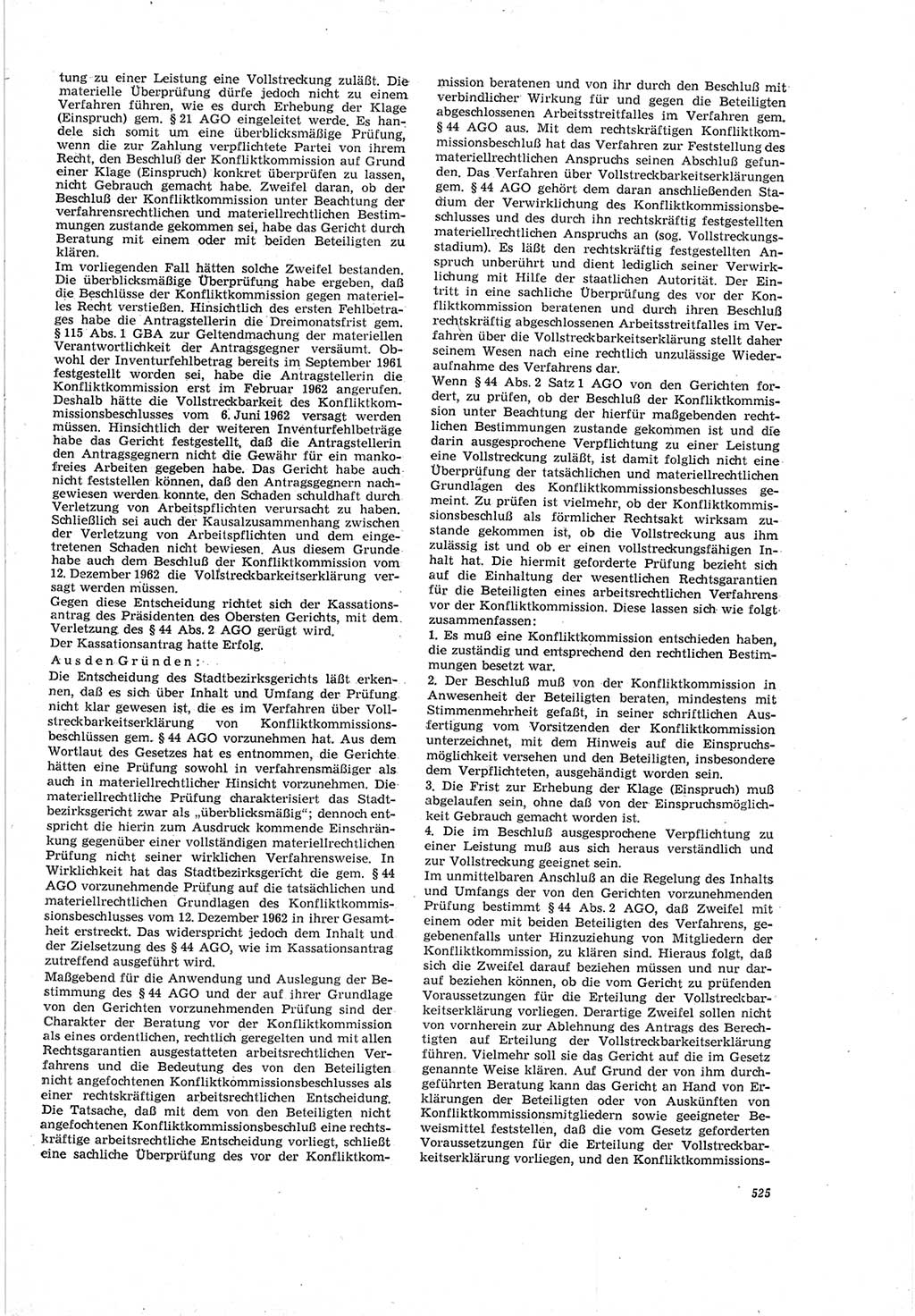Neue Justiz (NJ), Zeitschrift für Recht und Rechtswissenschaft [Deutsche Demokratische Republik (DDR)], 19. Jahrgang 1965, Seite 525 (NJ DDR 1965, S. 525)