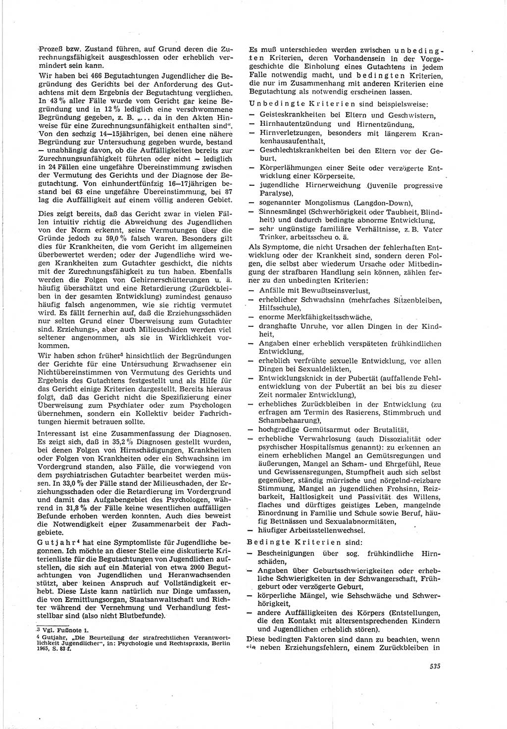 Neue Justiz (NJ), Zeitschrift für Recht und Rechtswissenschaft [Deutsche Demokratische Republik (DDR)], 19. Jahrgang 1965, Seite 535 (NJ DDR 1965, S. 535)