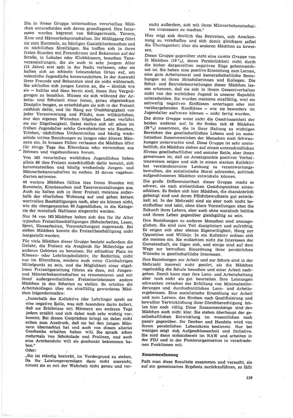 Neue Justiz (NJ), Zeitschrift für Recht und Rechtswissenschaft [Deutsche Demokratische Republik (DDR)], 19. Jahrgang 1965, Seite 539 (NJ DDR 1965, S. 539)