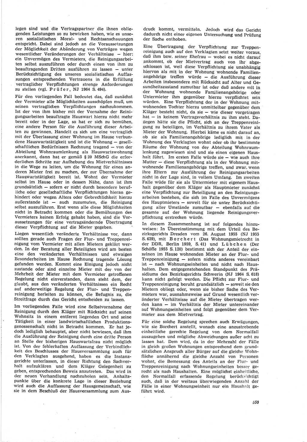 Neue Justiz (NJ), Zeitschrift für Recht und Rechtswissenschaft [Deutsche Demokratische Republik (DDR)], 19. Jahrgang 1965, Seite 559 (NJ DDR 1965, S. 559)