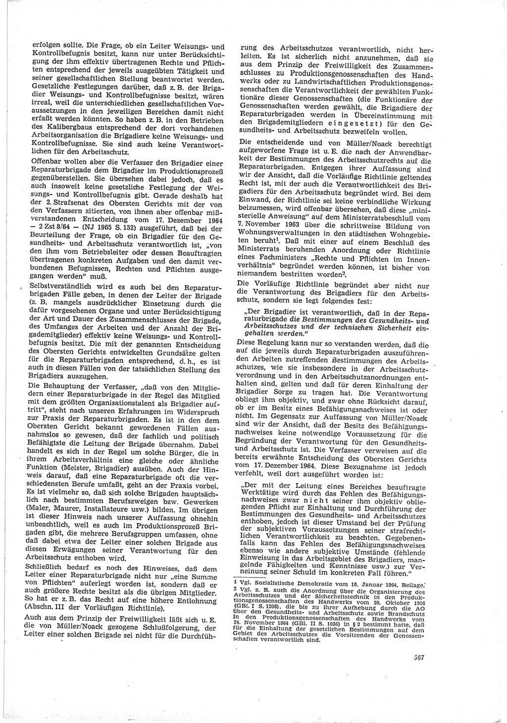 Neue Justiz (NJ), Zeitschrift für Recht und Rechtswissenschaft [Deutsche Demokratische Republik (DDR)], 19. Jahrgang 1965, Seite 567 (NJ DDR 1965, S. 567)
