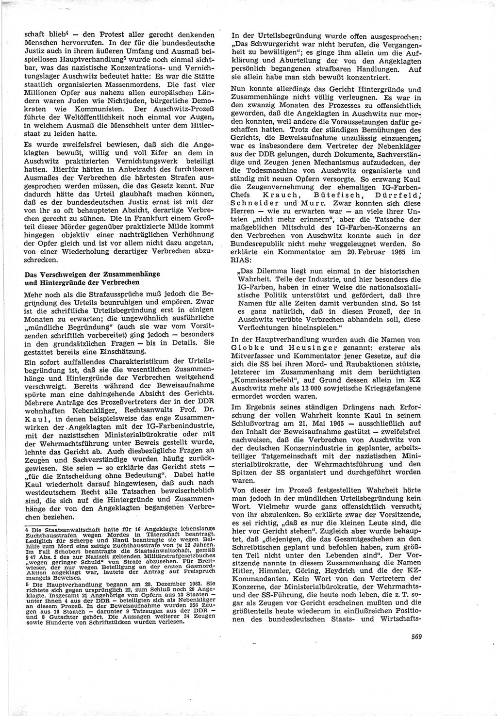 Neue Justiz (NJ), Zeitschrift für Recht und Rechtswissenschaft [Deutsche Demokratische Republik (DDR)], 19. Jahrgang 1965, Seite 569 (NJ DDR 1965, S. 569)