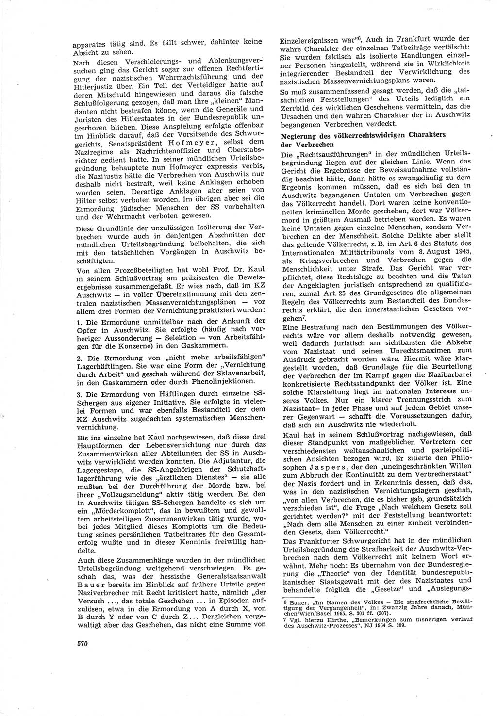 Neue Justiz (NJ), Zeitschrift für Recht und Rechtswissenschaft [Deutsche Demokratische Republik (DDR)], 19. Jahrgang 1965, Seite 570 (NJ DDR 1965, S. 570)