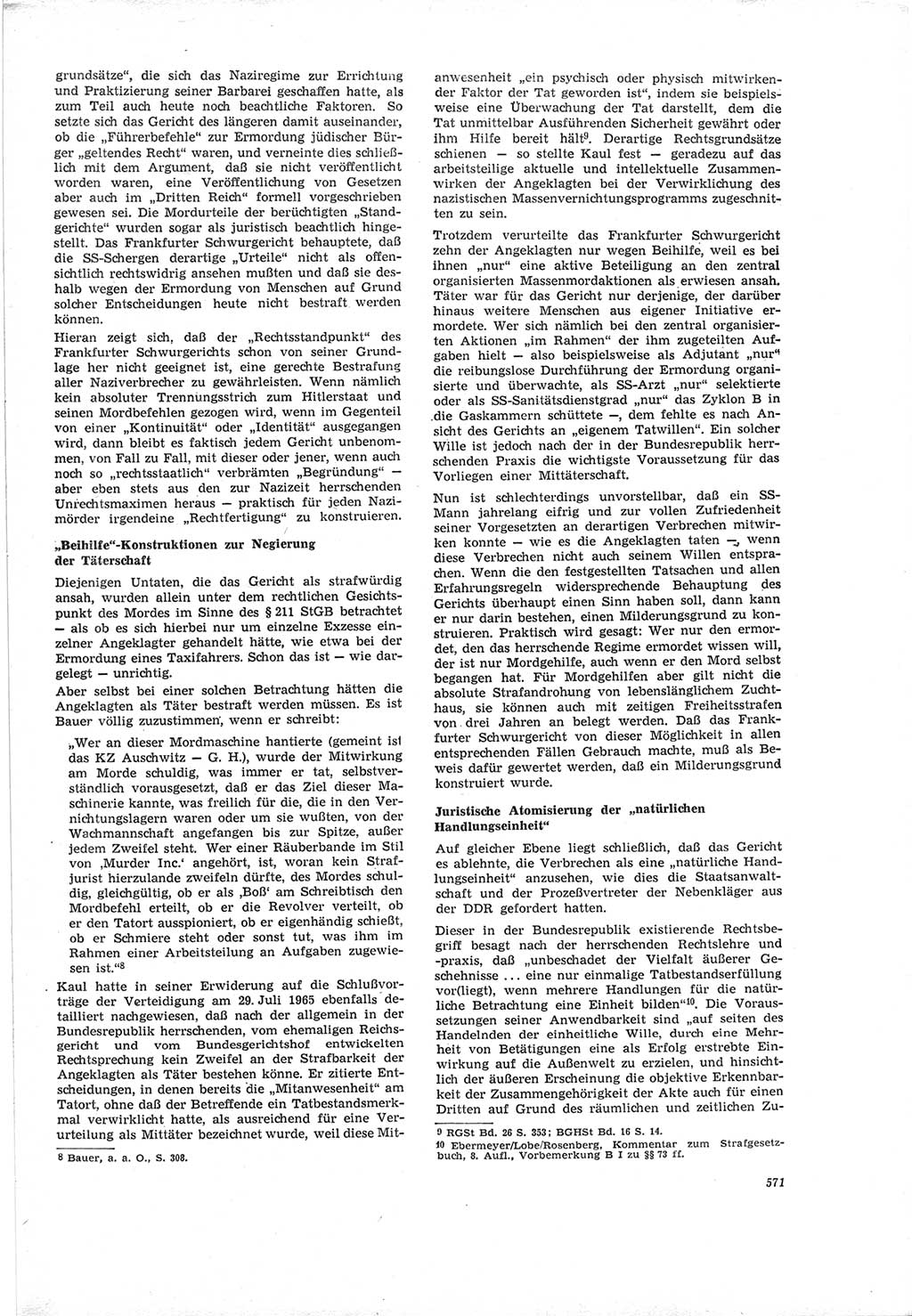 Neue Justiz (NJ), Zeitschrift für Recht und Rechtswissenschaft [Deutsche Demokratische Republik (DDR)], 19. Jahrgang 1965, Seite 571 (NJ DDR 1965, S. 571)