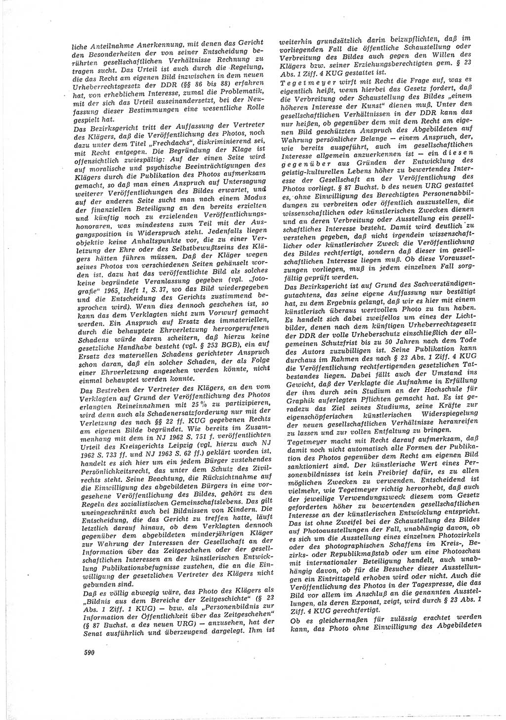 Neue Justiz (NJ), Zeitschrift für Recht und Rechtswissenschaft [Deutsche Demokratische Republik (DDR)], 19. Jahrgang 1965, Seite 590 (NJ DDR 1965, S. 590)