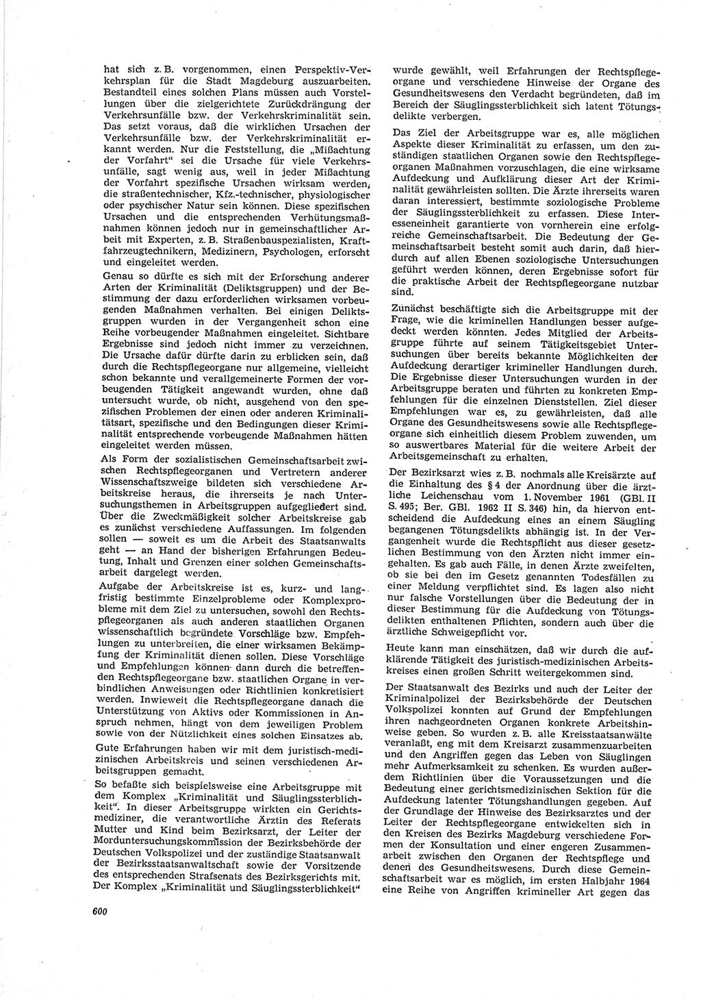 Neue Justiz (NJ), Zeitschrift für Recht und Rechtswissenschaft [Deutsche Demokratische Republik (DDR)], 19. Jahrgang 1965, Seite 600 (NJ DDR 1965, S. 600)