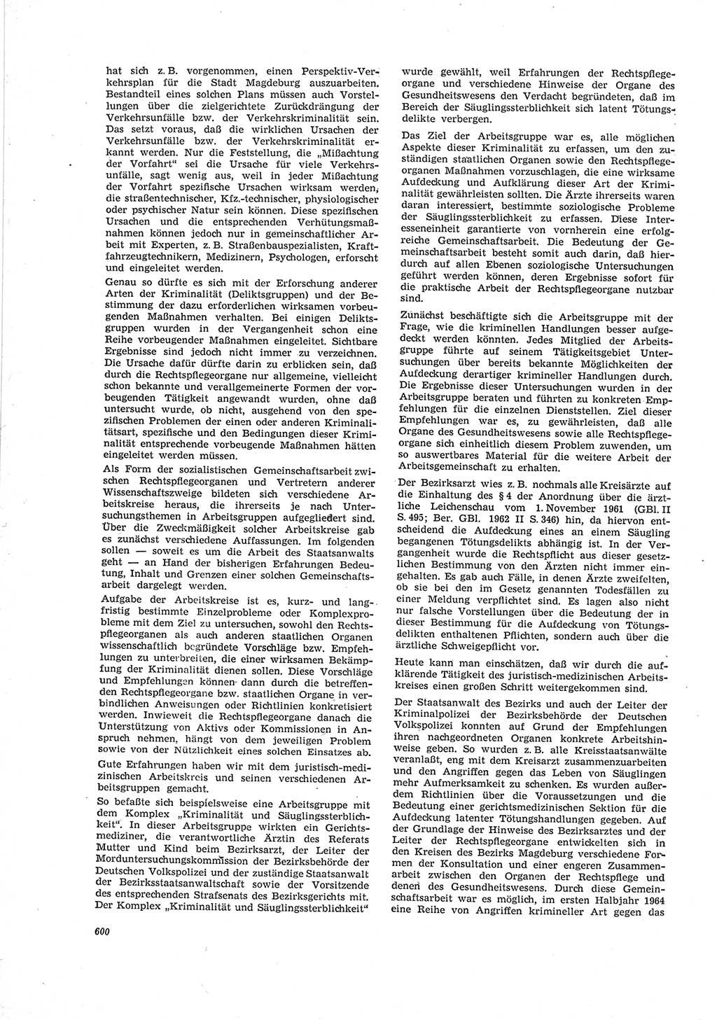 Neue Justiz (NJ), Zeitschrift für Recht und Rechtswissenschaft [Deutsche Demokratische Republik (DDR)], 19. Jahrgang 1965, Seite 600 (NJ DDR 1965, S. 600)