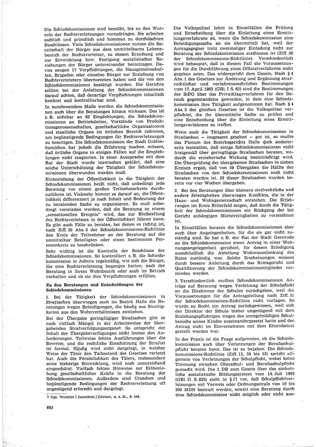 Neue Justiz (NJ), Zeitschrift für Recht und Rechtswissenschaft [Deutsche Demokratische Republik (DDR)], 19. Jahrgang 1965, Seite 602 (NJ DDR 1965, S. 602)