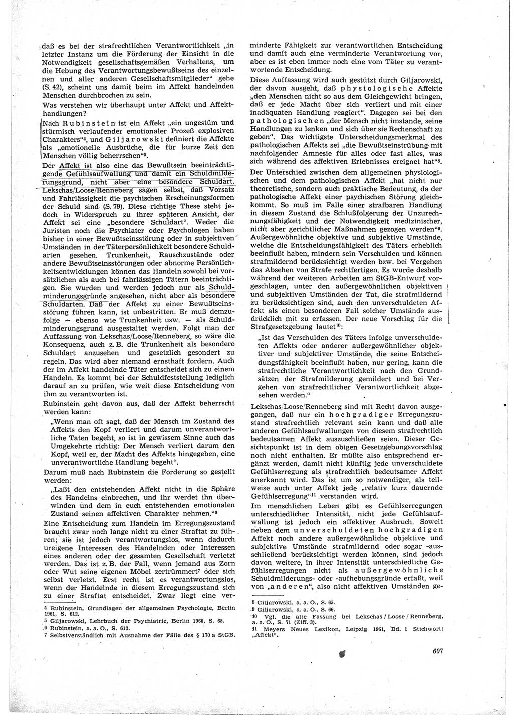 Neue Justiz (NJ), Zeitschrift für Recht und Rechtswissenschaft [Deutsche Demokratische Republik (DDR)], 19. Jahrgang 1965, Seite 607 (NJ DDR 1965, S. 607)