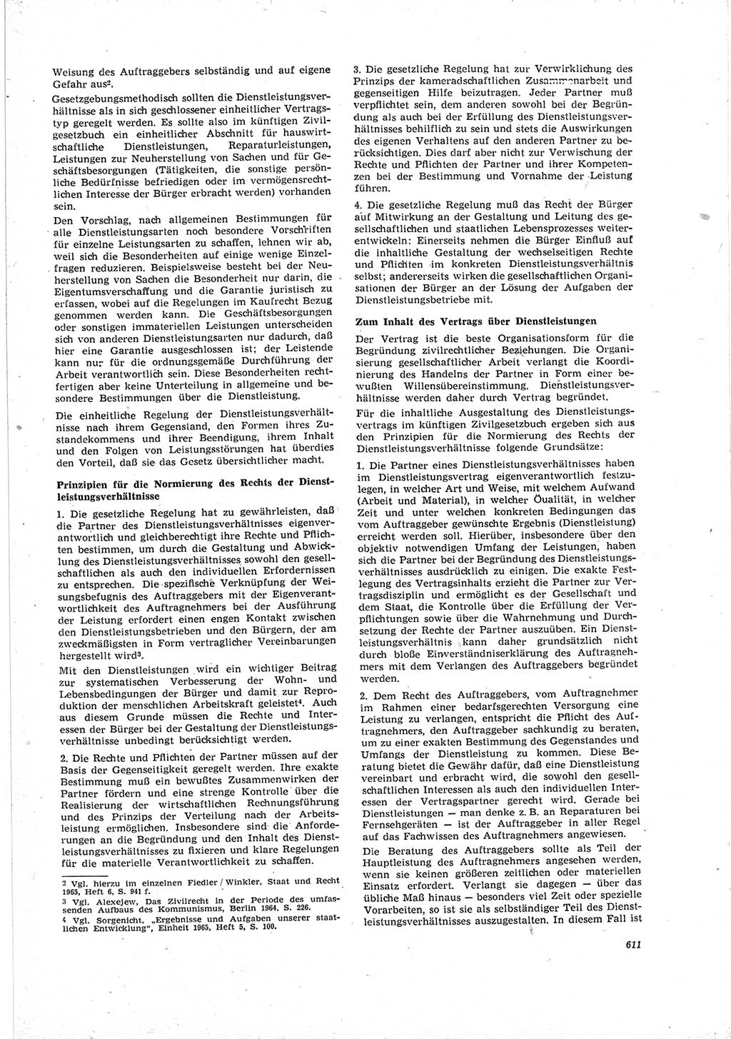 Neue Justiz (NJ), Zeitschrift für Recht und Rechtswissenschaft [Deutsche Demokratische Republik (DDR)], 19. Jahrgang 1965, Seite 611 (NJ DDR 1965, S. 611)