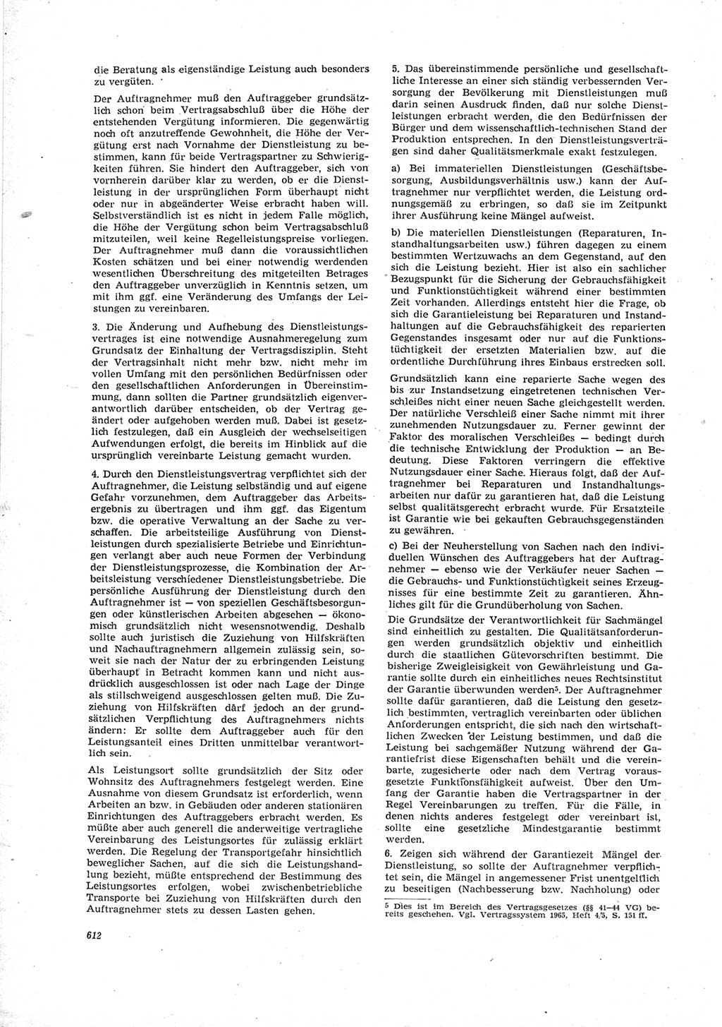 Neue Justiz (NJ), Zeitschrift für Recht und Rechtswissenschaft [Deutsche Demokratische Republik (DDR)], 19. Jahrgang 1965, Seite 612 (NJ DDR 1965, S. 612)