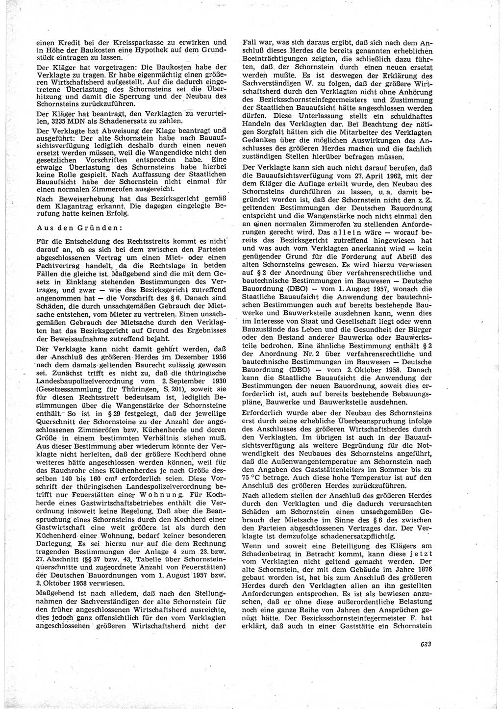 Neue Justiz (NJ), Zeitschrift für Recht und Rechtswissenschaft [Deutsche Demokratische Republik (DDR)], 19. Jahrgang 1965, Seite 623 (NJ DDR 1965, S. 623)