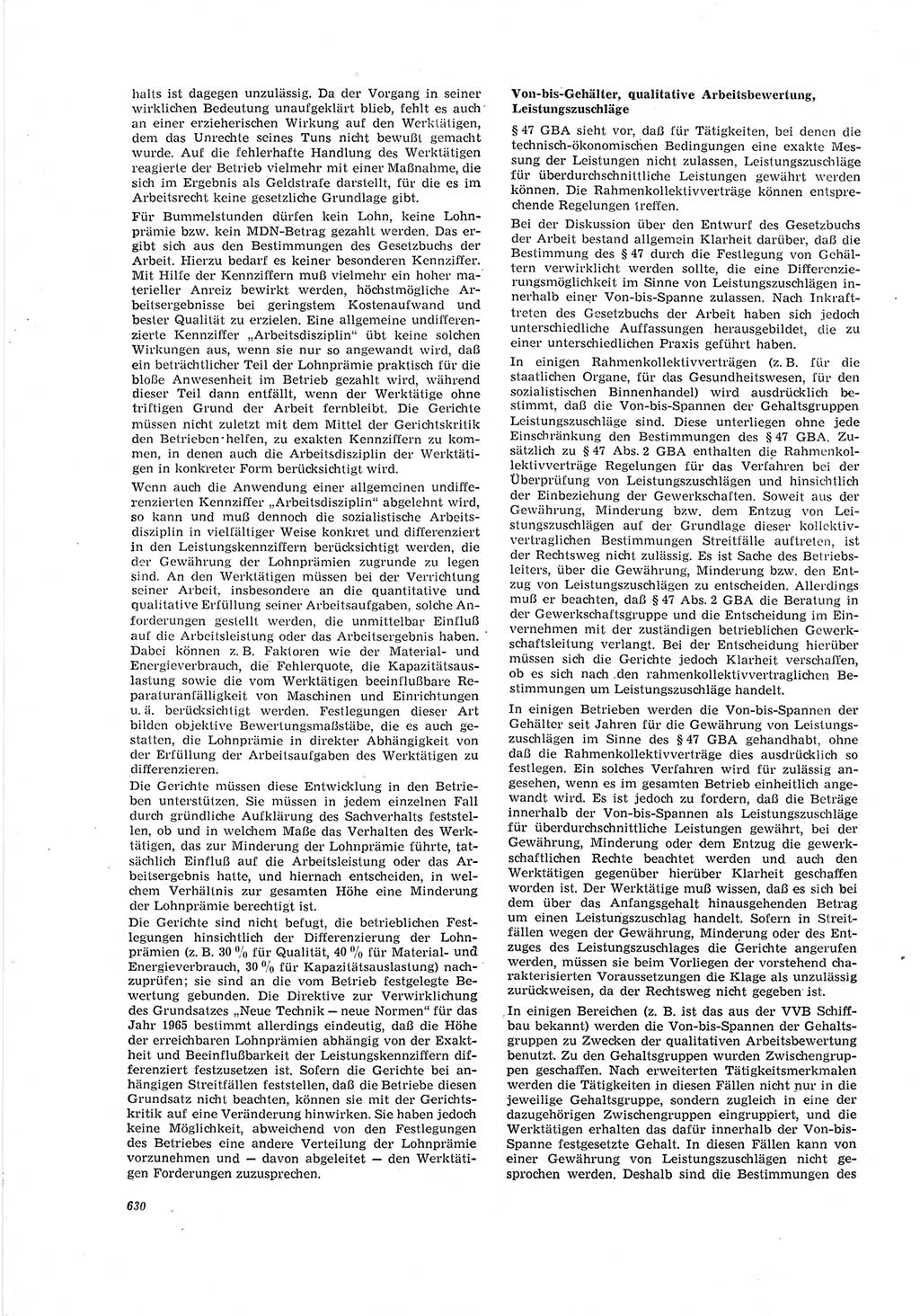 Neue Justiz (NJ), Zeitschrift für Recht und Rechtswissenschaft [Deutsche Demokratische Republik (DDR)], 19. Jahrgang 1965, Seite 630 (NJ DDR 1965, S. 630)