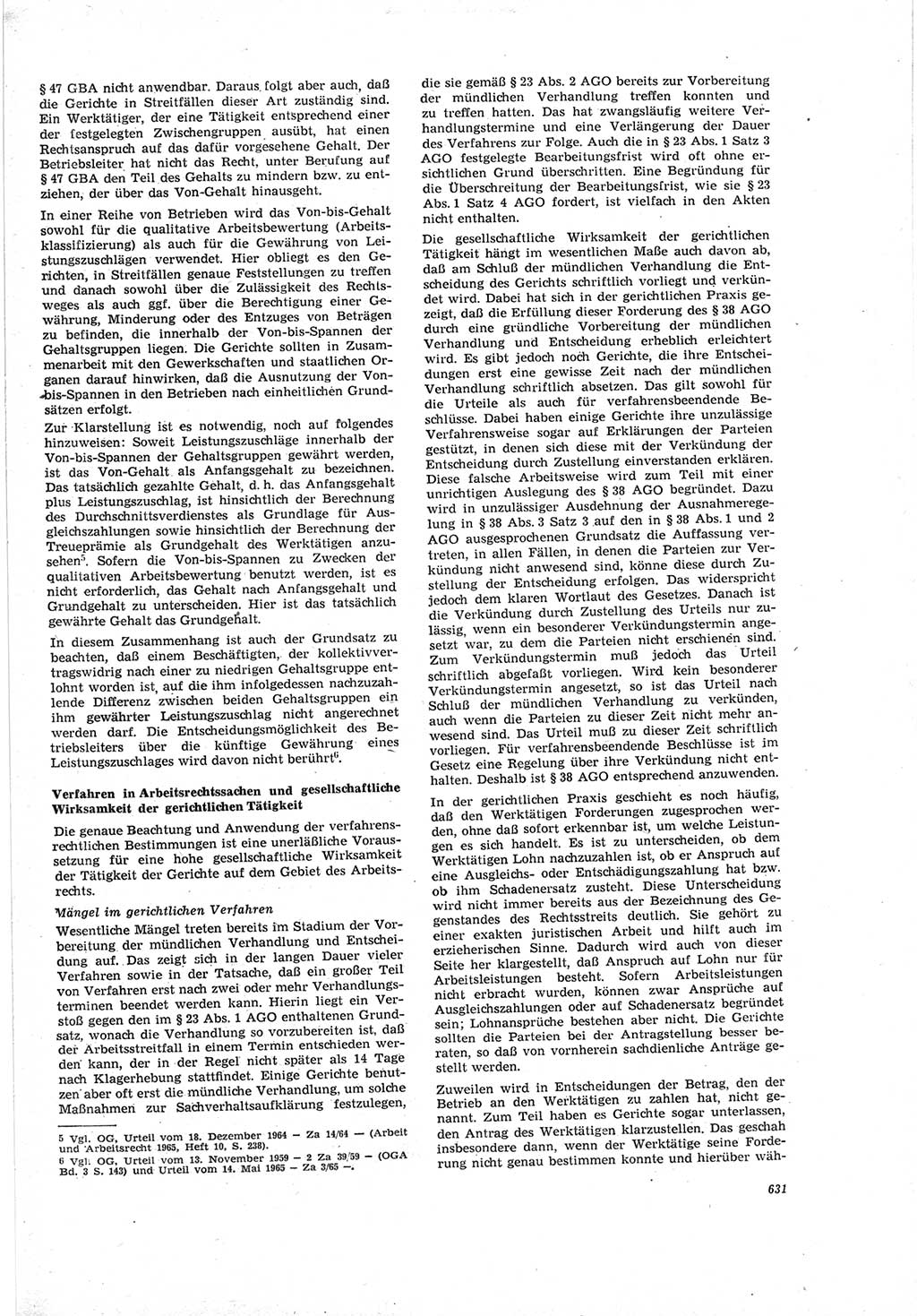 Neue Justiz (NJ), Zeitschrift für Recht und Rechtswissenschaft [Deutsche Demokratische Republik (DDR)], 19. Jahrgang 1965, Seite 631 (NJ DDR 1965, S. 631)