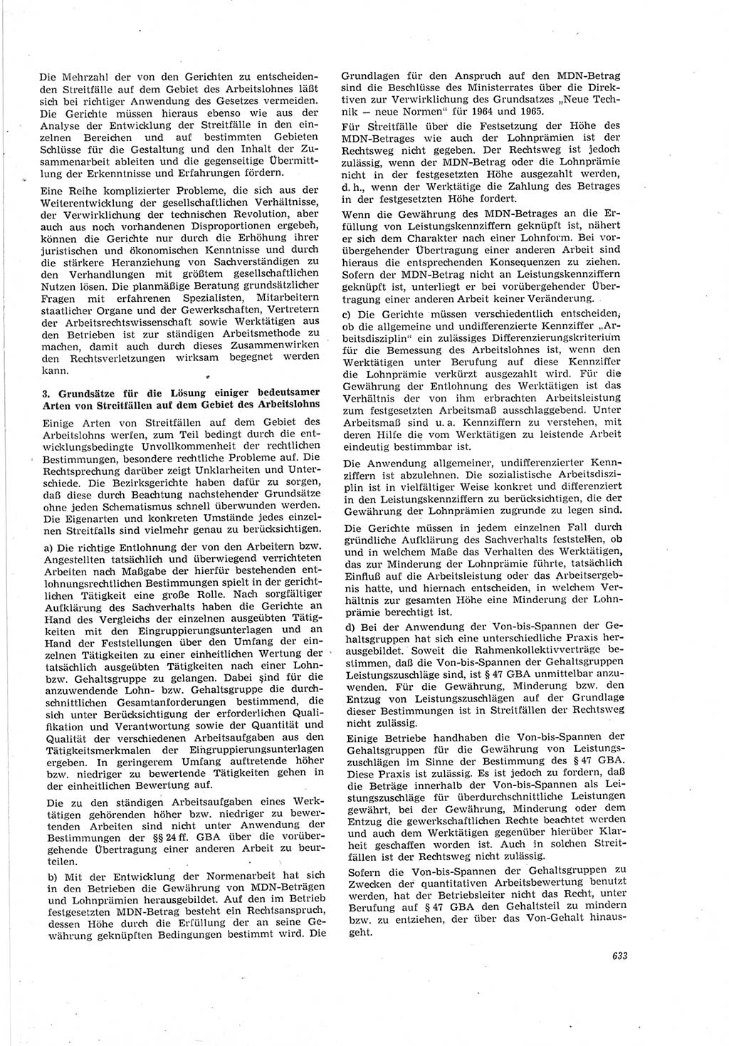 Neue Justiz (NJ), Zeitschrift für Recht und Rechtswissenschaft [Deutsche Demokratische Republik (DDR)], 19. Jahrgang 1965, Seite 633 (NJ DDR 1965, S. 633)