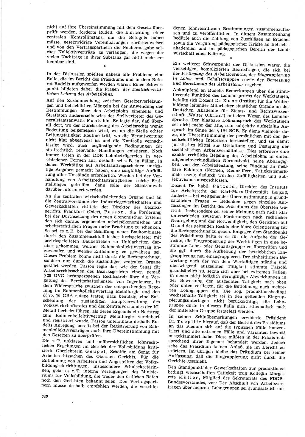 Neue Justiz (NJ), Zeitschrift für Recht und Rechtswissenschaft [Deutsche Demokratische Republik (DDR)], 19. Jahrgang 1965, Seite 640 (NJ DDR 1965, S. 640)