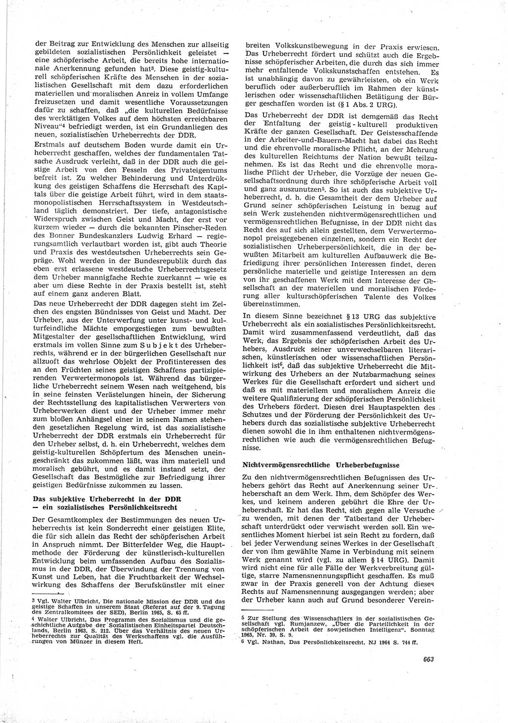 Neue Justiz (NJ), Zeitschrift für Recht und Rechtswissenschaft [Deutsche Demokratische Republik (DDR)], 19. Jahrgang 1965, Seite 663 (NJ DDR 1965, S. 663)