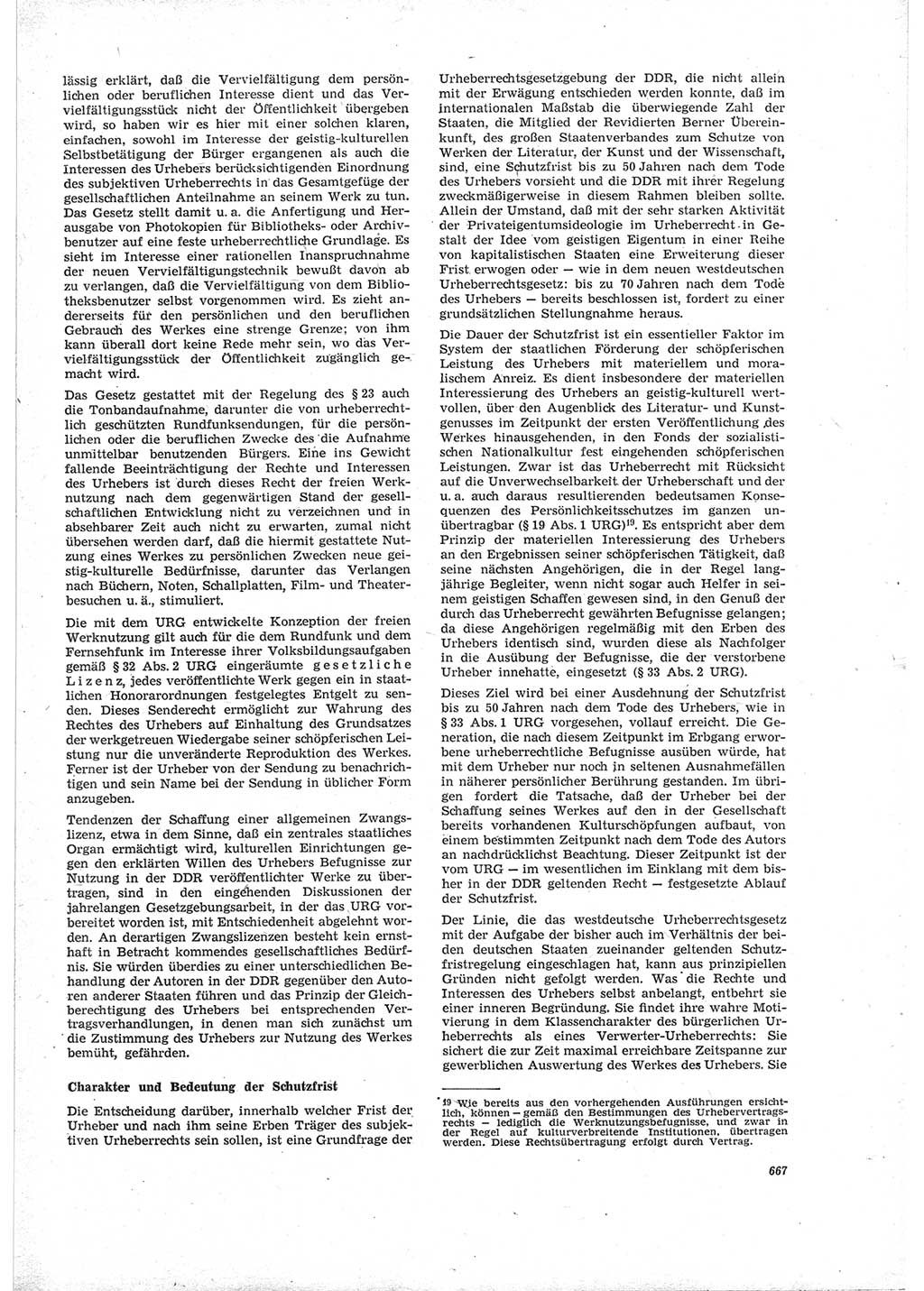 Neue Justiz (NJ), Zeitschrift für Recht und Rechtswissenschaft [Deutsche Demokratische Republik (DDR)], 19. Jahrgang 1965, Seite 667 (NJ DDR 1965, S. 667)