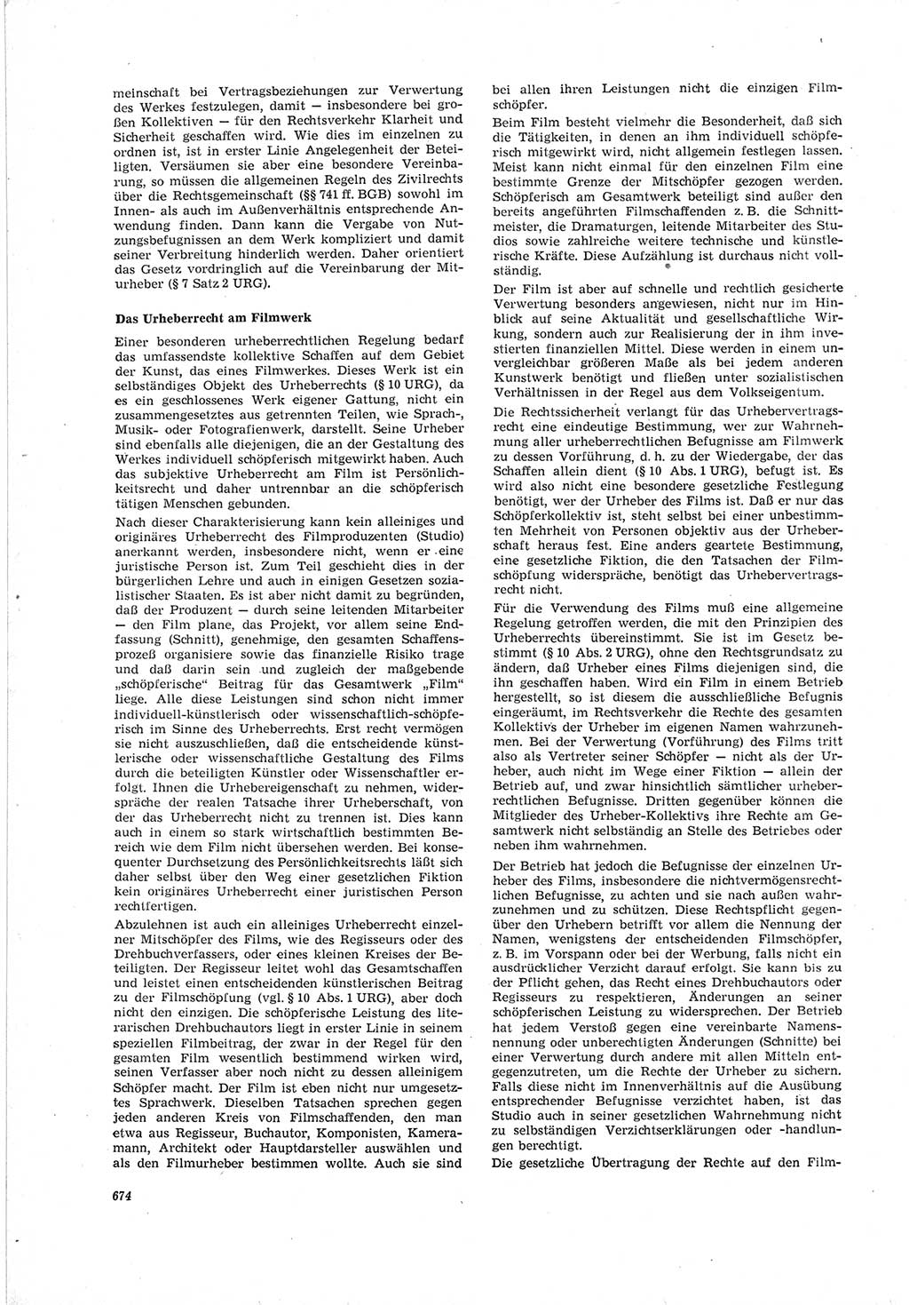 Neue Justiz (NJ), Zeitschrift für Recht und Rechtswissenschaft [Deutsche Demokratische Republik (DDR)], 19. Jahrgang 1965, Seite 674 (NJ DDR 1965, S. 674)