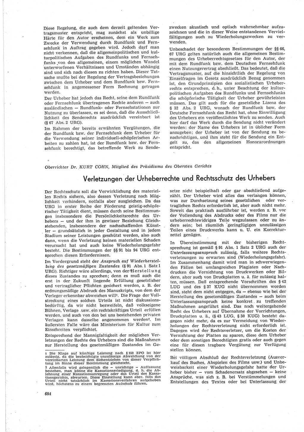 Neue Justiz (NJ), Zeitschrift für Recht und Rechtswissenschaft [Deutsche Demokratische Republik (DDR)], 19. Jahrgang 1965, Seite 684 (NJ DDR 1965, S. 684)