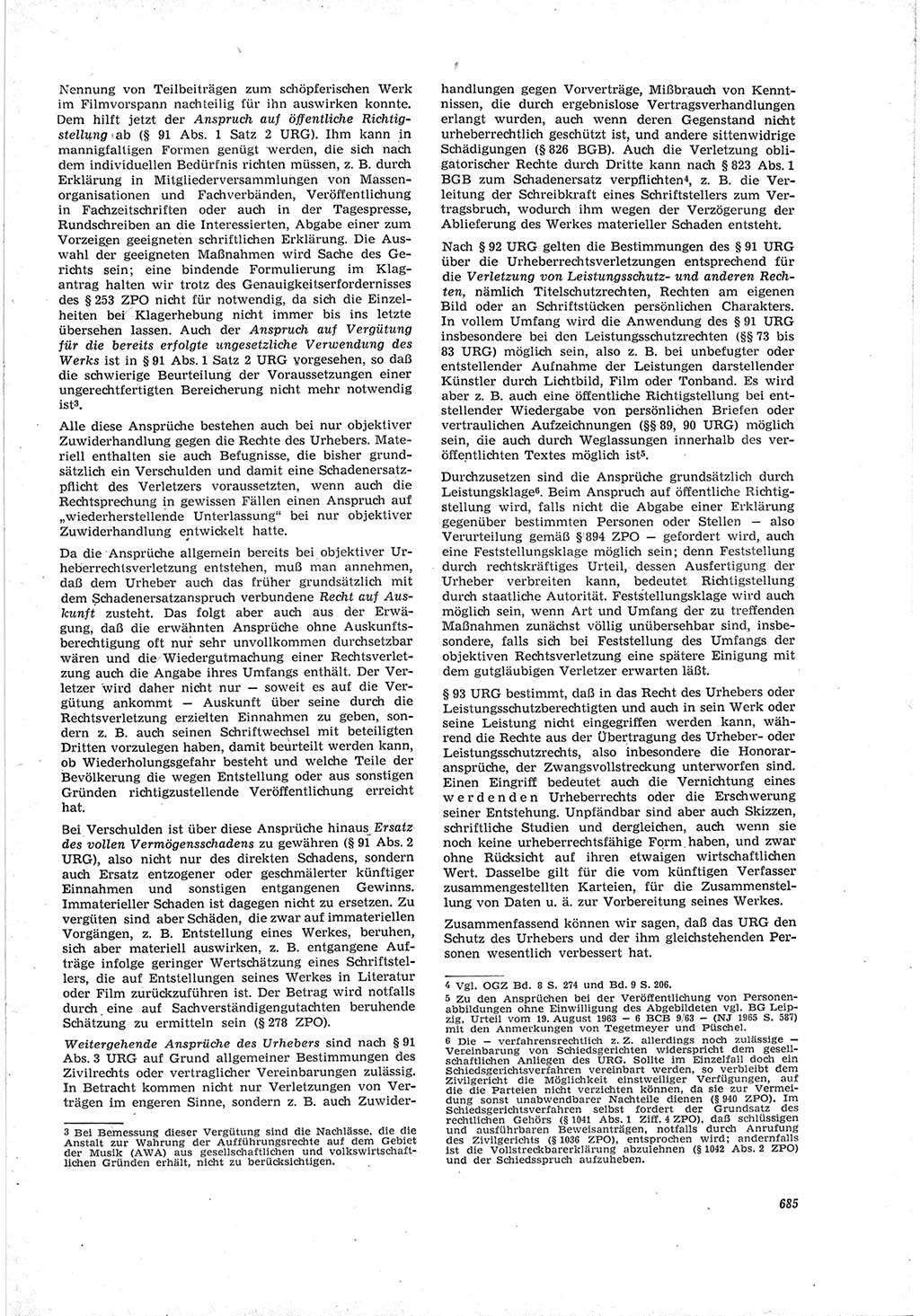 Neue Justiz (NJ), Zeitschrift für Recht und Rechtswissenschaft [Deutsche Demokratische Republik (DDR)], 19. Jahrgang 1965, Seite 685 (NJ DDR 1965, S. 685)