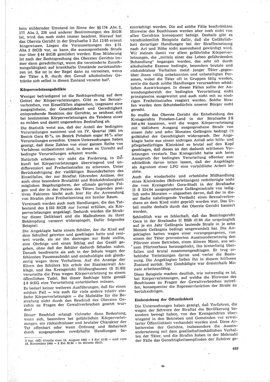 Neue Justiz (NJ), Zeitschrift für Recht und Rechtswissenschaft [Deutsche Demokratische Republik (DDR)], 19. Jahrgang 1965, Seite 699 (NJ DDR 1965, S. 699)