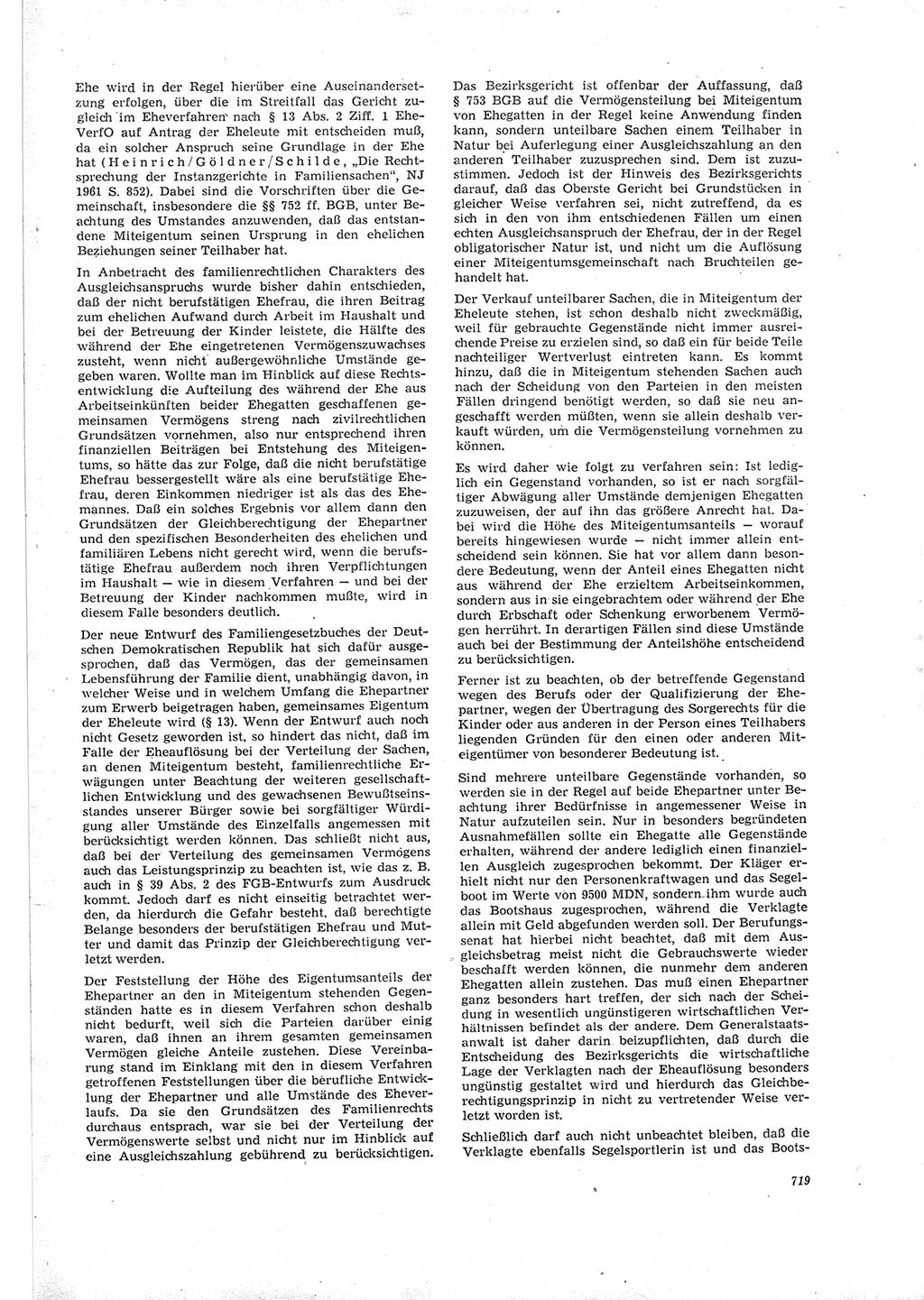 Neue Justiz (NJ), Zeitschrift für Recht und Rechtswissenschaft [Deutsche Demokratische Republik (DDR)], 19. Jahrgang 1965, Seite 719 (NJ DDR 1965, S. 719)