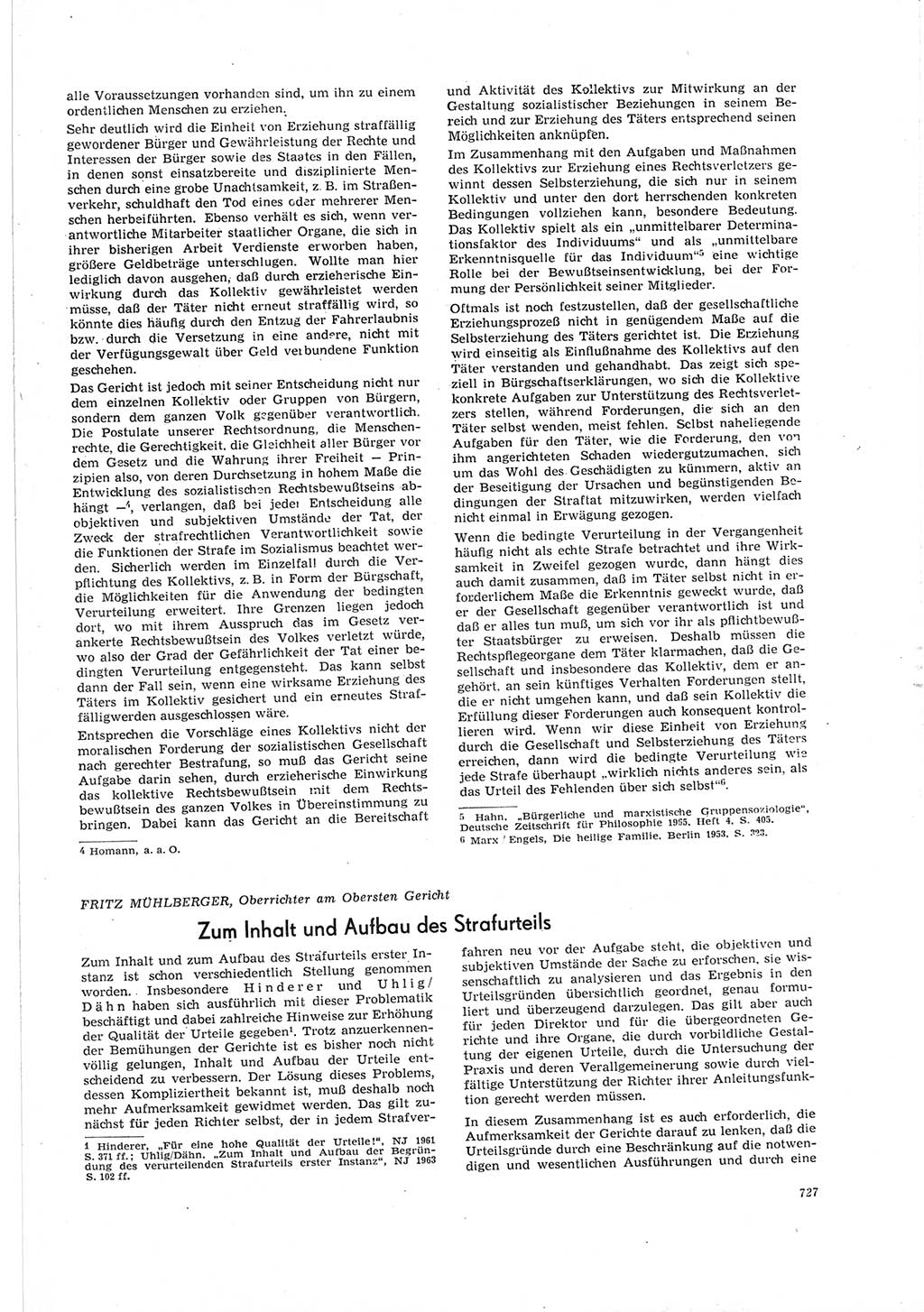 Neue Justiz (NJ), Zeitschrift für Recht und Rechtswissenschaft [Deutsche Demokratische Republik (DDR)], 19. Jahrgang 1965, Seite 727 (NJ DDR 1965, S. 727)