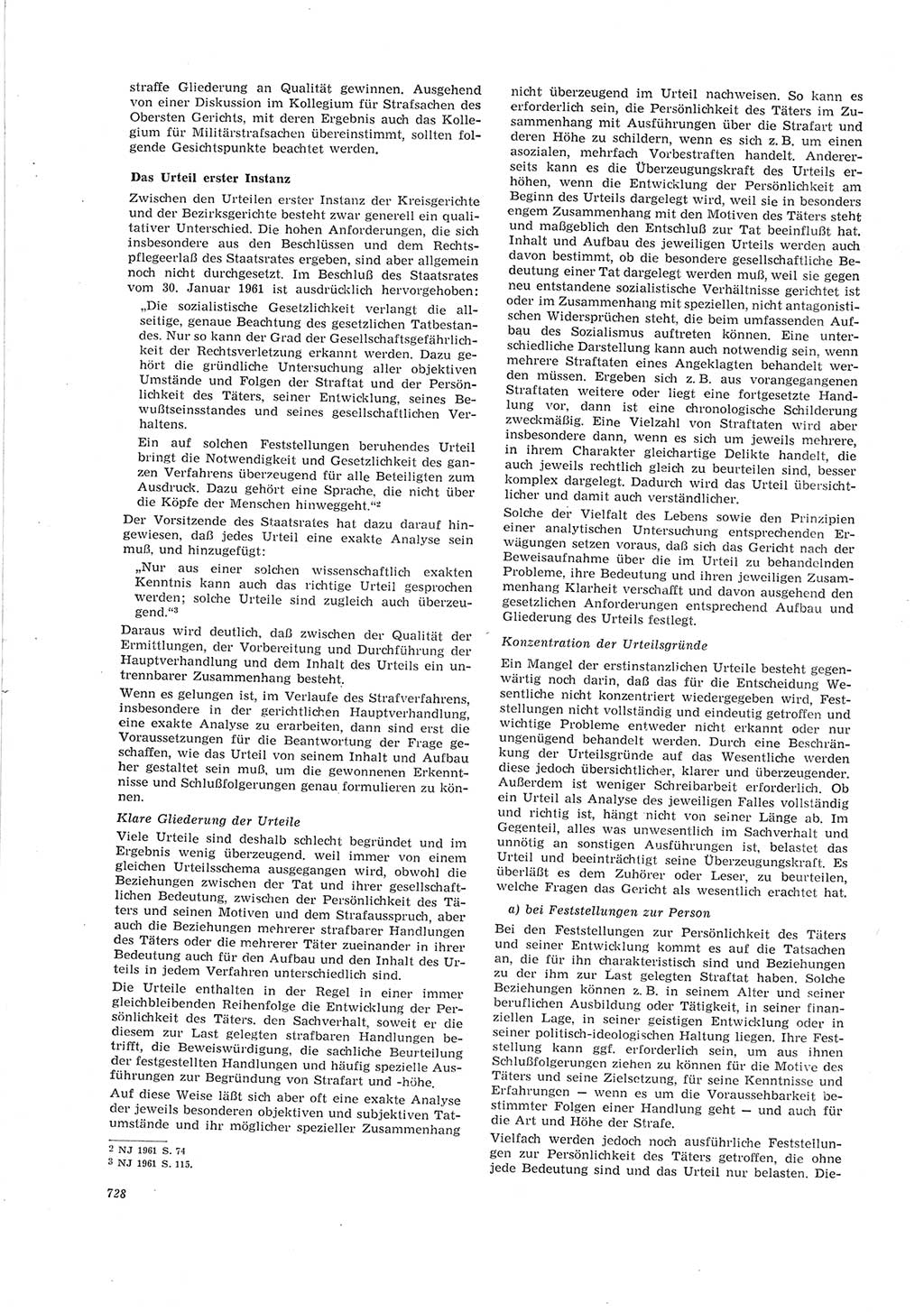 Neue Justiz (NJ), Zeitschrift für Recht und Rechtswissenschaft [Deutsche Demokratische Republik (DDR)], 19. Jahrgang 1965, Seite 728 (NJ DDR 1965, S. 728)