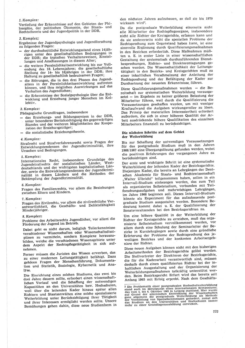 Neue Justiz (NJ), Zeitschrift für Recht und Rechtswissenschaft [Deutsche Demokratische Republik (DDR)], 19. Jahrgang 1965, Seite 733 (NJ DDR 1965, S. 733)