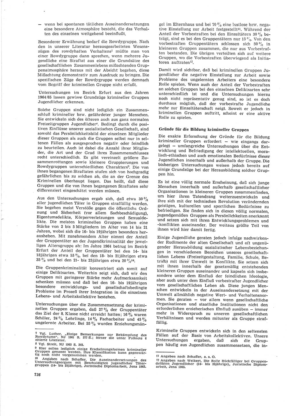 Neue Justiz (NJ), Zeitschrift für Recht und Rechtswissenschaft [Deutsche Demokratische Republik (DDR)], 19. Jahrgang 1965, Seite 736 (NJ DDR 1965, S. 736)