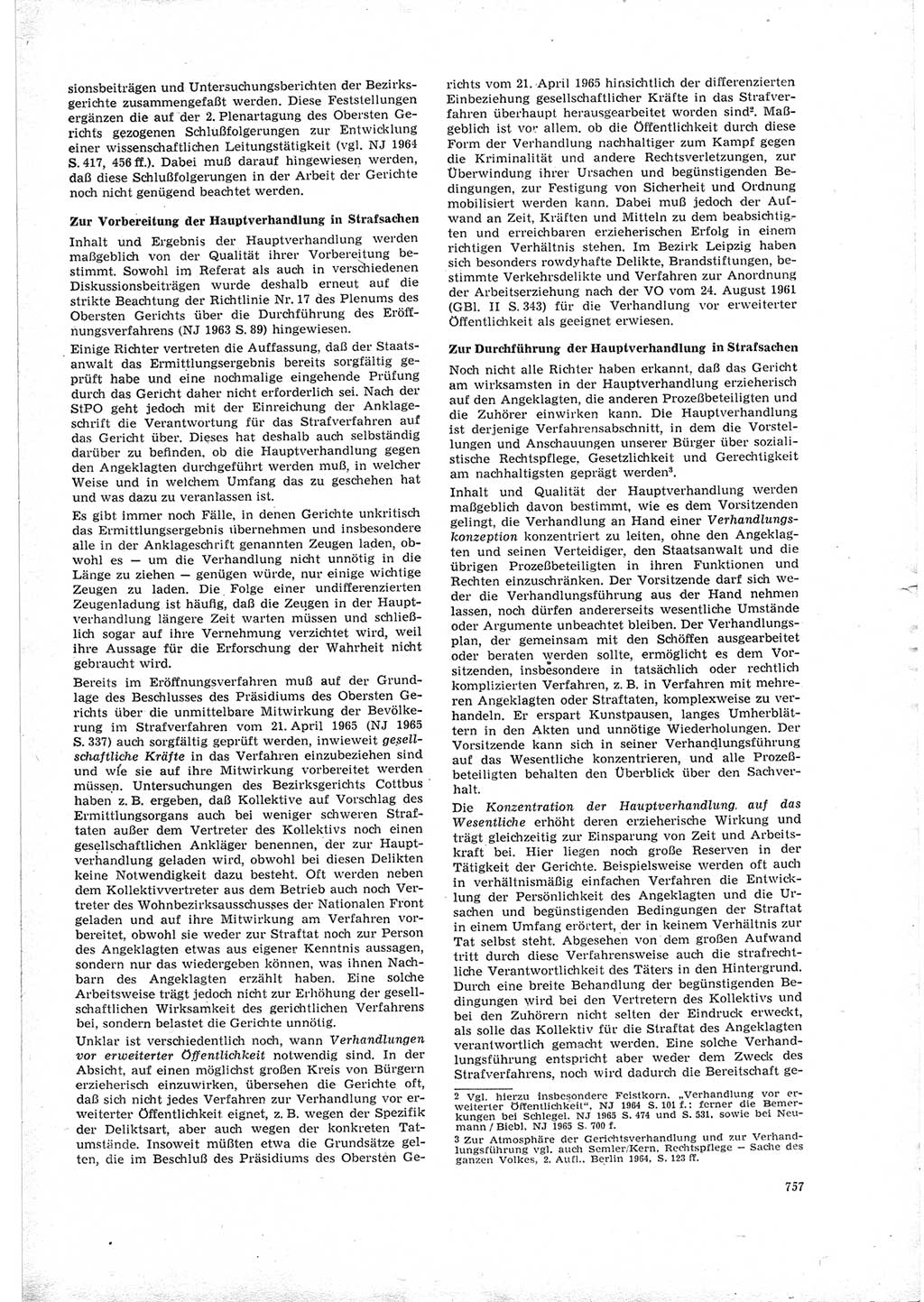 Neue Justiz (NJ), Zeitschrift für Recht und Rechtswissenschaft [Deutsche Demokratische Republik (DDR)], 19. Jahrgang 1965, Seite 757 (NJ DDR 1965, S. 757)