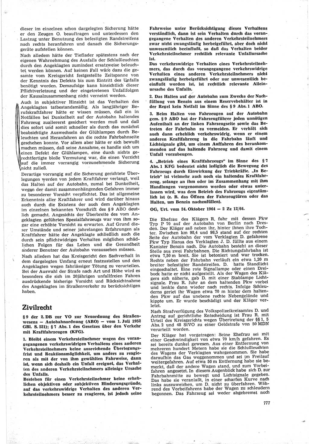 Neue Justiz (NJ), Zeitschrift für Recht und Rechtswissenschaft [Deutsche Demokratische Republik (DDR)], 19. Jahrgang 1965, Seite 777 (NJ DDR 1965, S. 777)